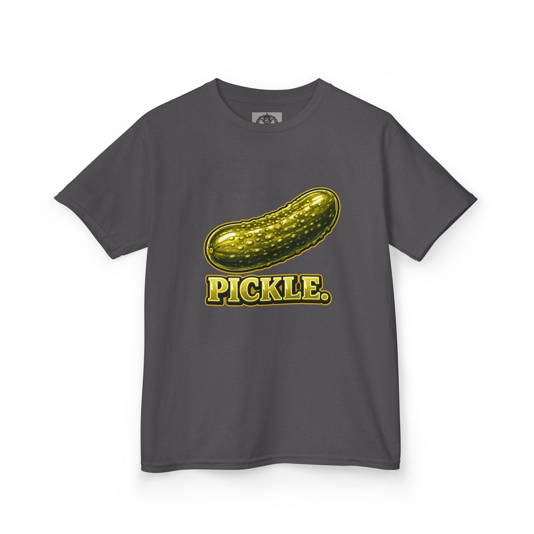 Kids' Pickle Graphic Tee – 'PICKLE.' Vintage Cartoon Pickle Shirt for Children