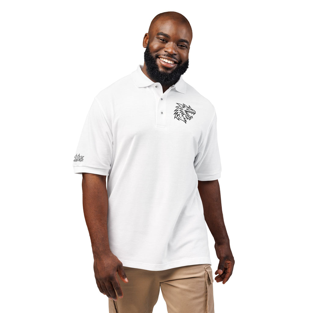 Embroidered Dragon Crest Polo Shirt — Men's Casual Golf & Workwear