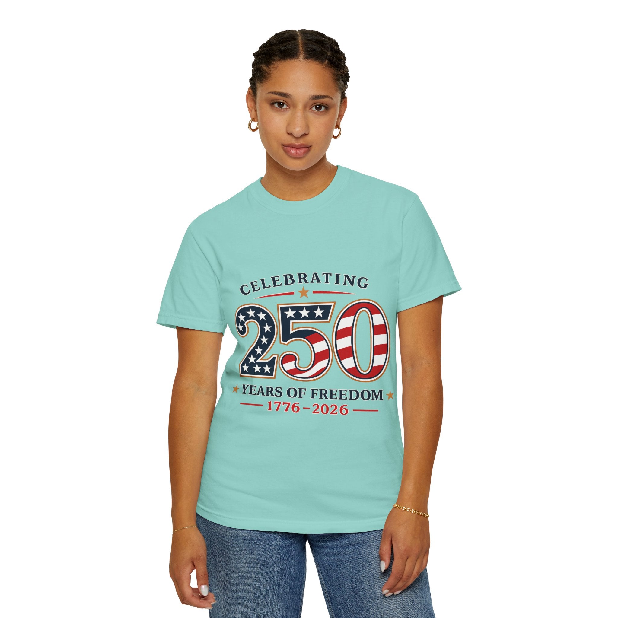 250 Years of Freedom 1776-2026 T-shirt | American Flag Patriotic Tee