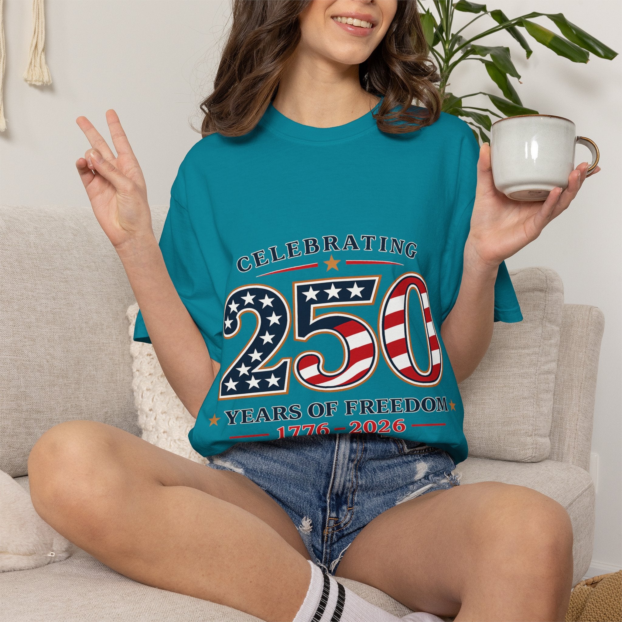 250 Years of Freedom 1776-2026 T-shirt | American Flag Patriotic Tee