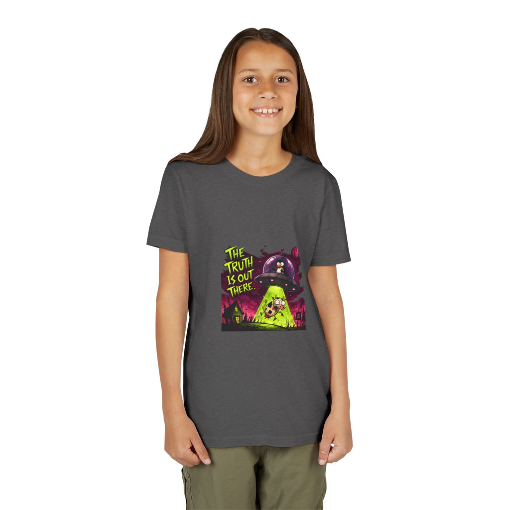 The Truth Is Out There Youth Tee | Alien UFO Graphic | Penguin | Cow