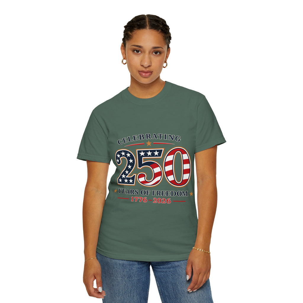 250 Years of Freedom 1776-2026 T-shirt | American Flag Patriotic Tee