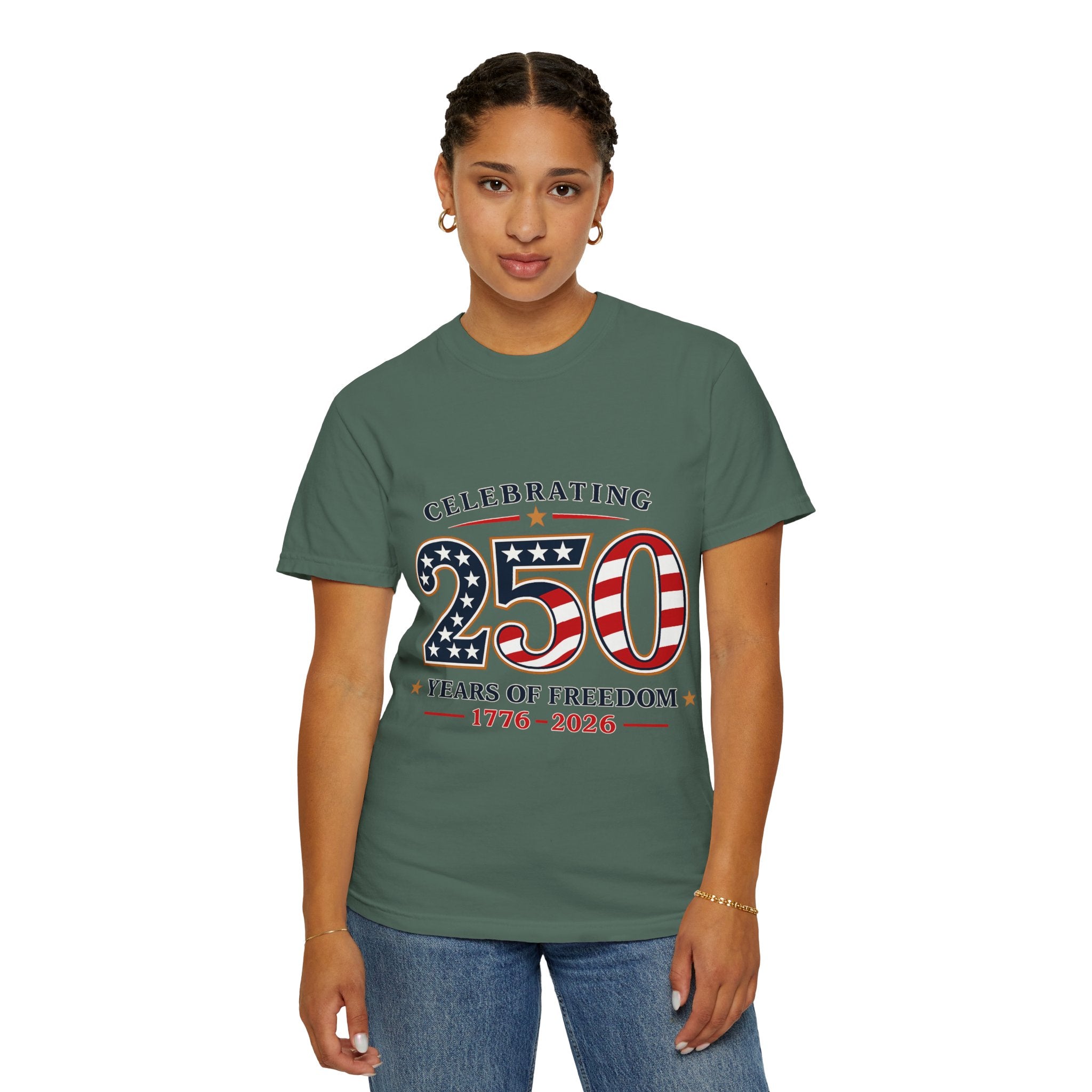 250 Years of Freedom 1776-2026 T-shirt | American Flag Patriotic Tee