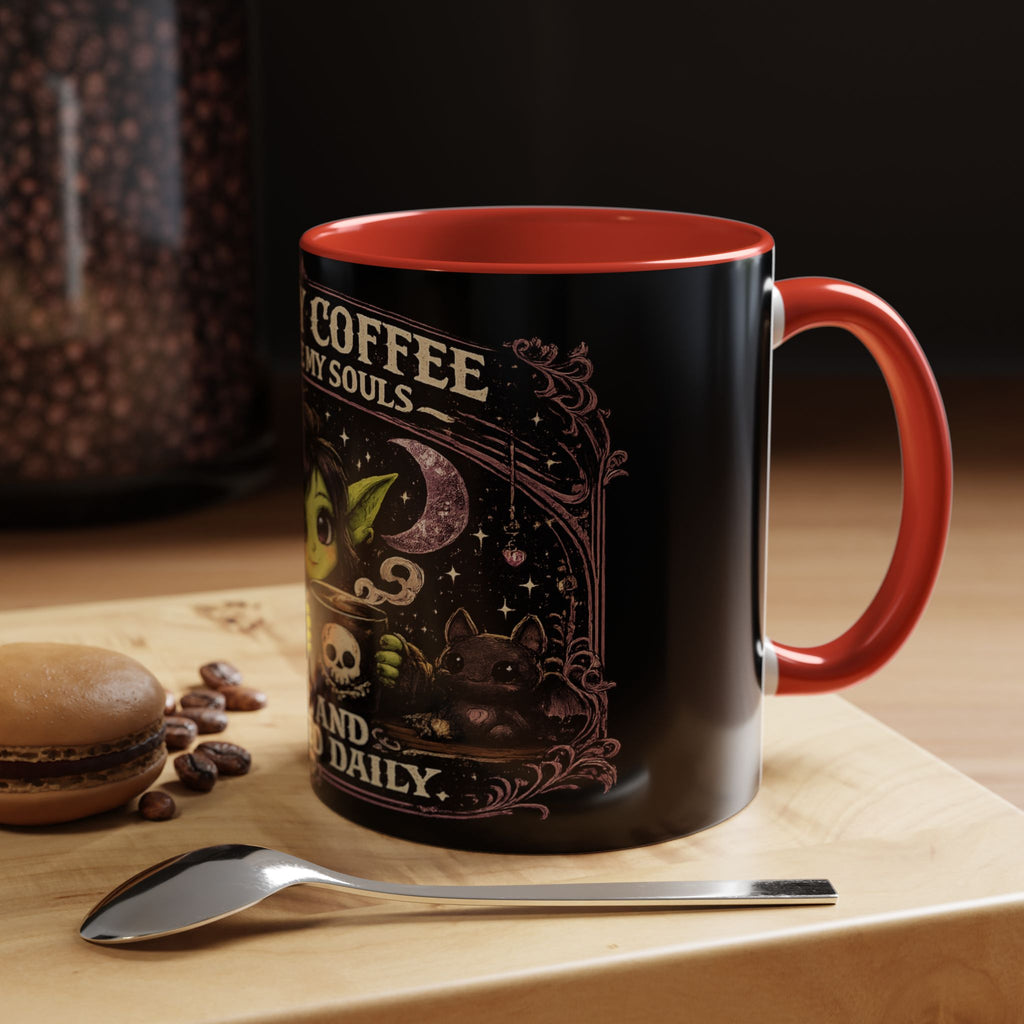 Like My Coffee Mug — "Like I Like My Souls: Dark and Consumed Daily" Goth Coffee Mug