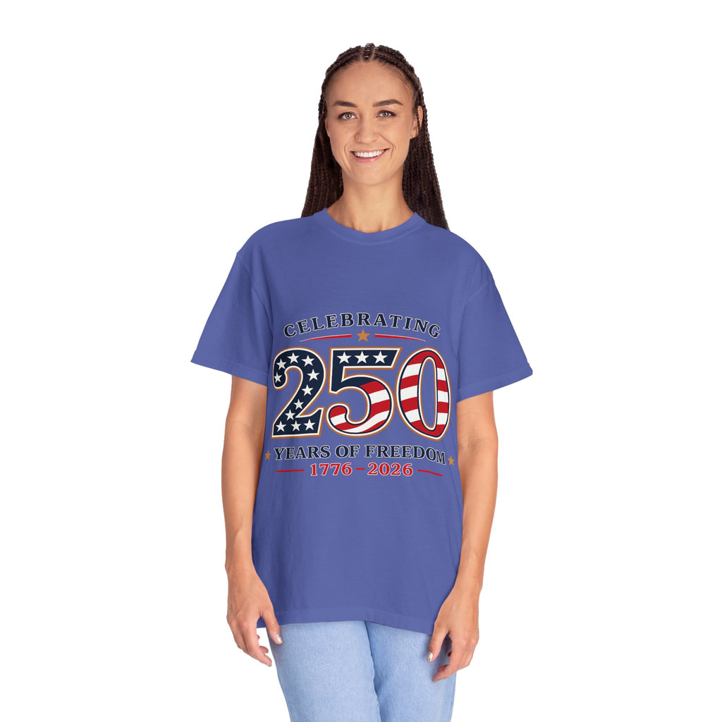 250 Years of Freedom 1776-2026 T-shirt | American Flag Patriotic Tee