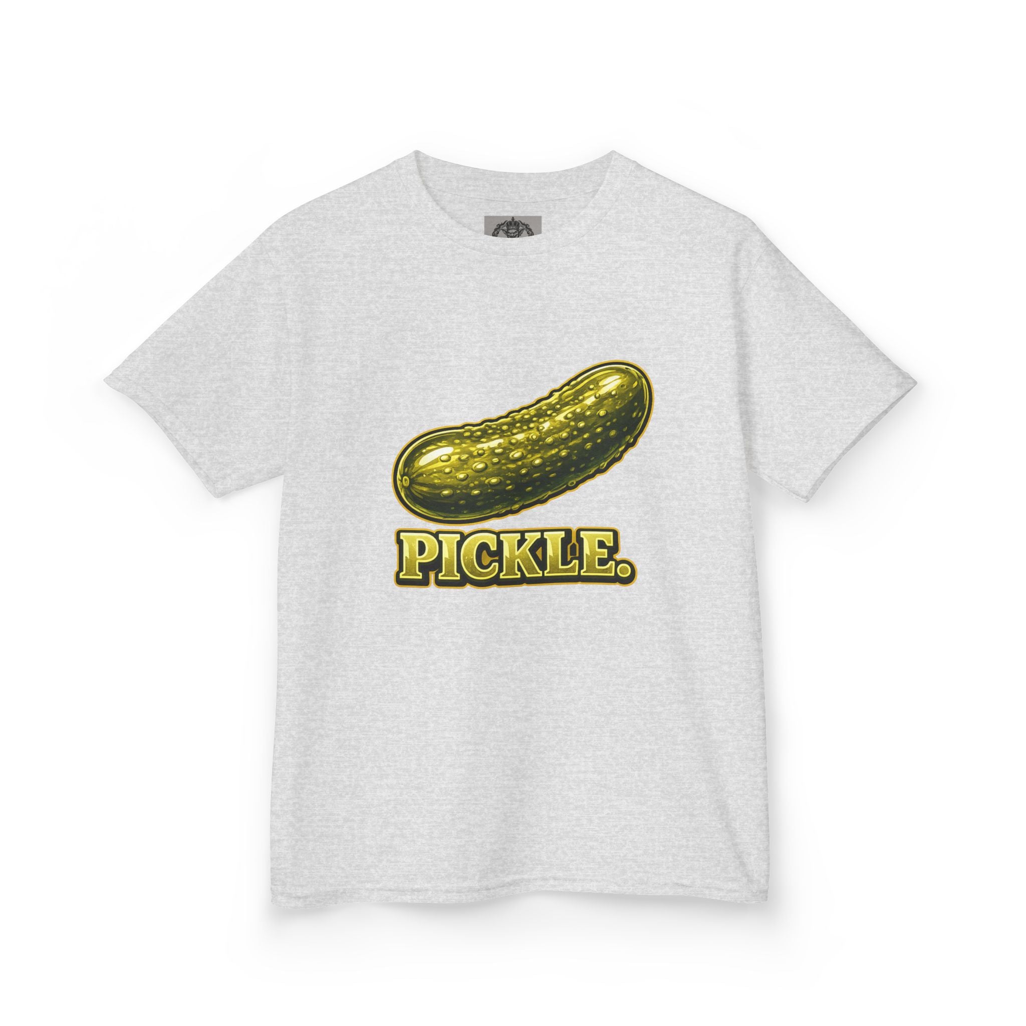 Kids' Pickle Graphic Tee – 'PICKLE.' Vintage Cartoon Pickle Shirt for Children