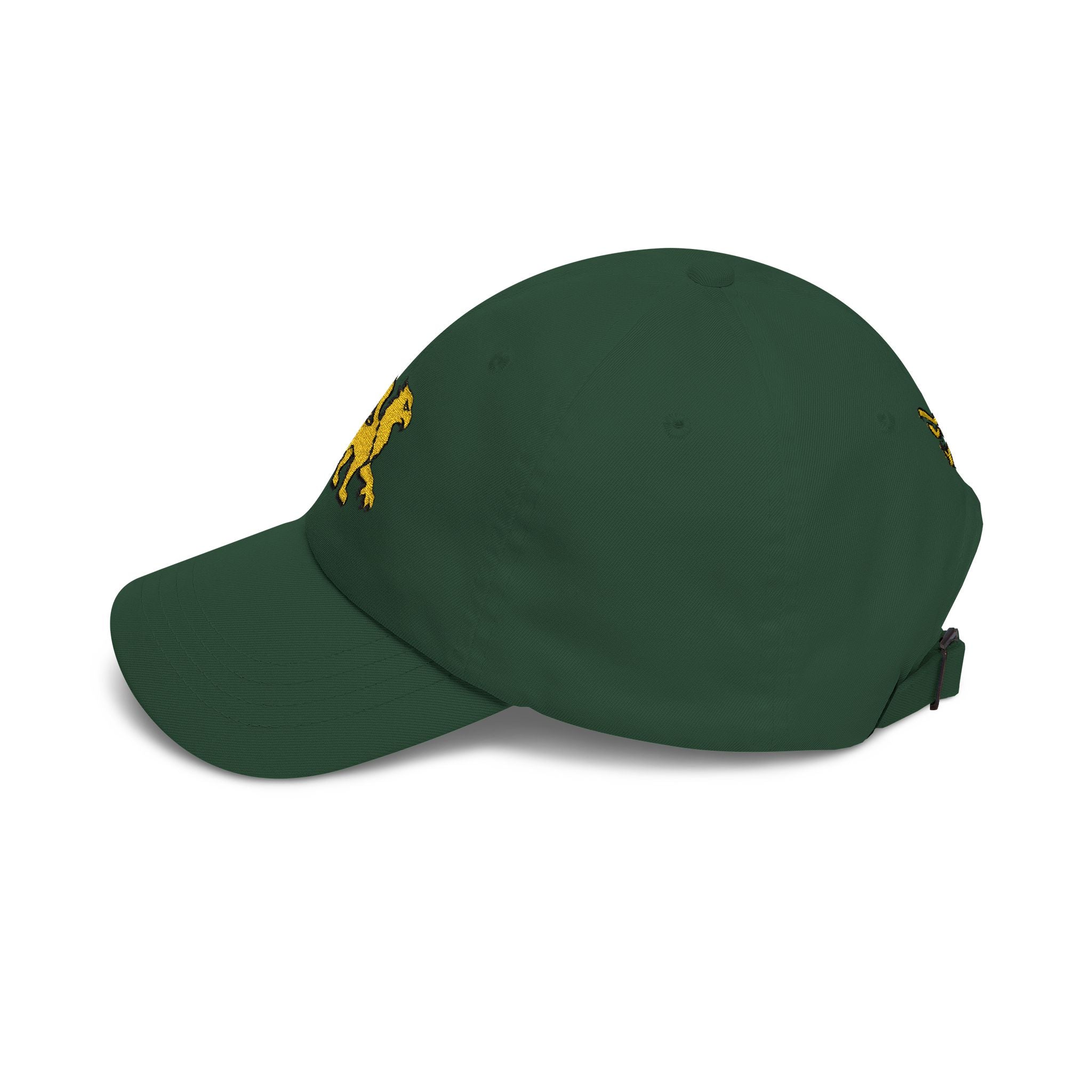 Golden Griffin Embroidered Cap | White Classic Dad Cap