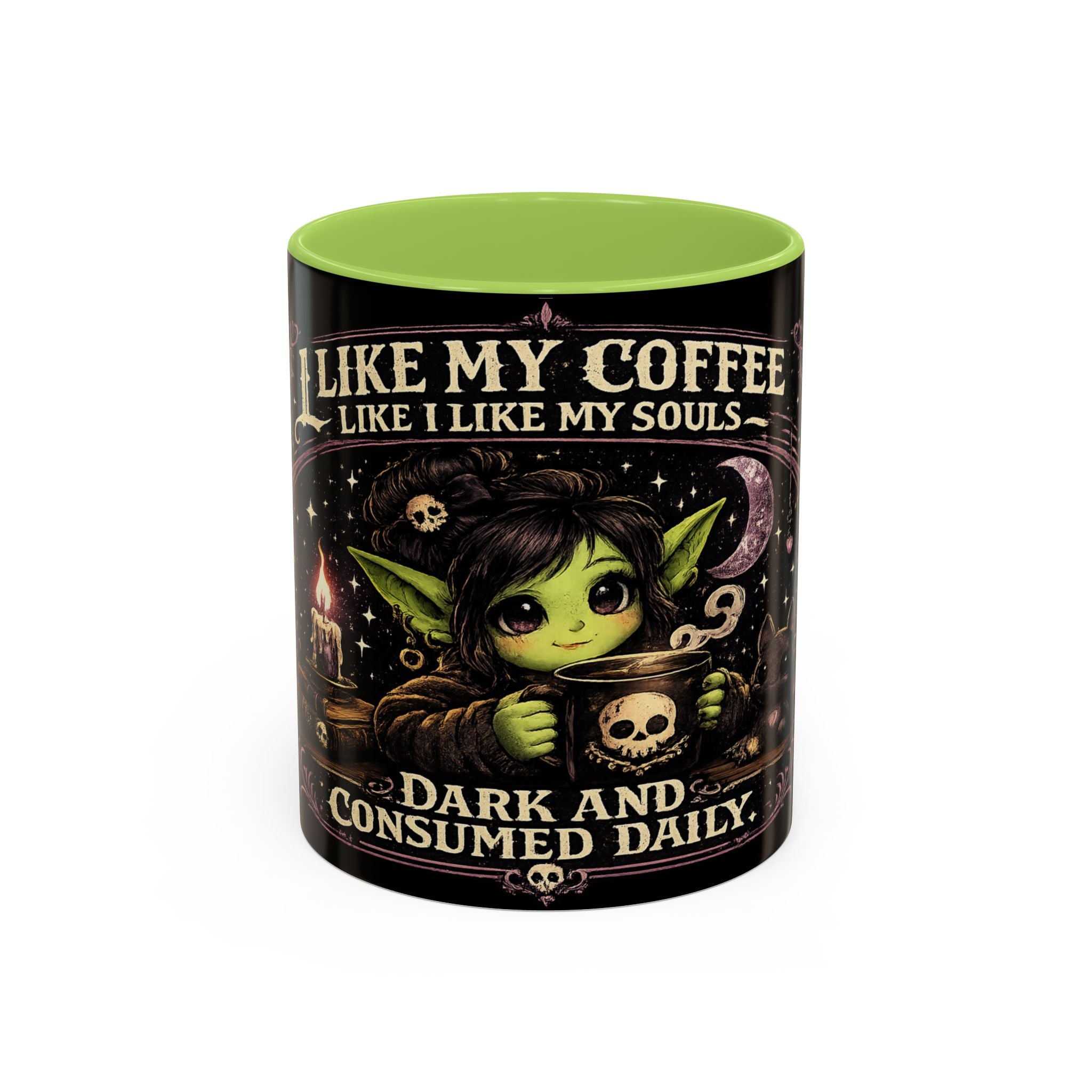 Like My Coffee Mug — "Like I Like My Souls: Dark and Consumed Daily" Goth Coffee Mug
