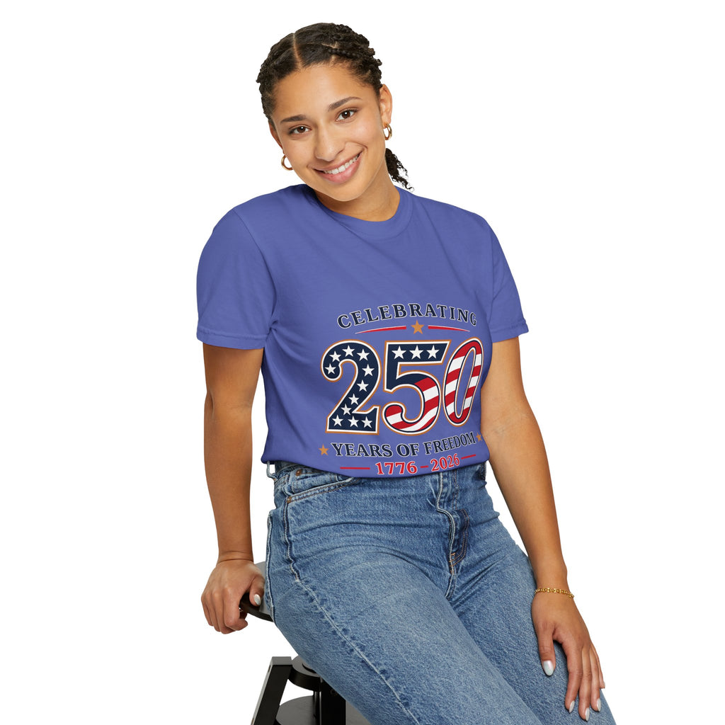 250 Years of Freedom 1776-2026 T-shirt | American Flag Patriotic Tee