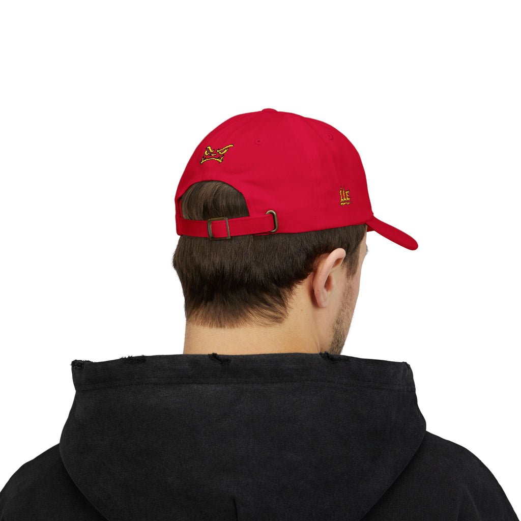 Golden Griffin Embroidered Cap | White Classic Dad Cap