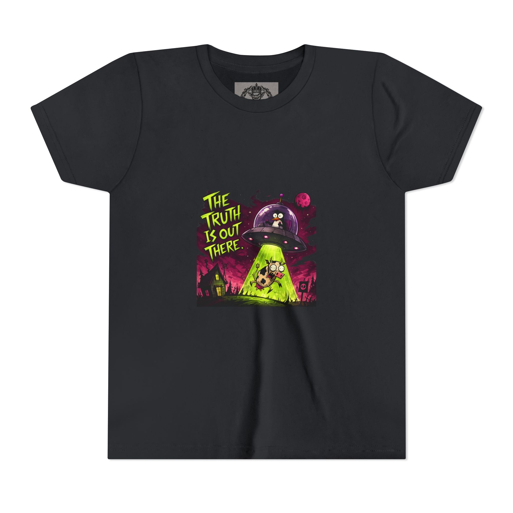The Truth Is Out There Youth Tee | Alien UFO Graphic | Penguin | Cow
