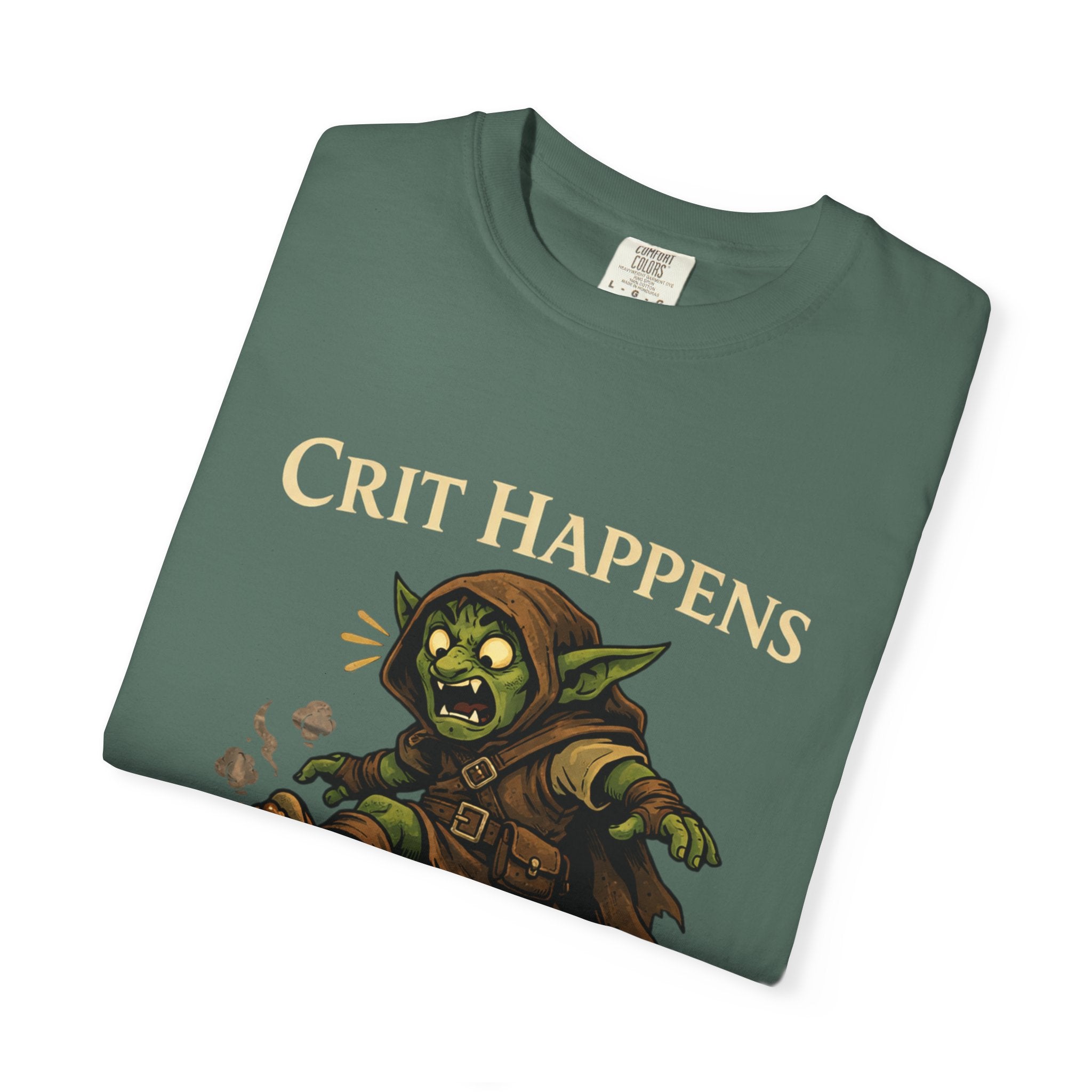 Crit Happens Goblin T-Shirt — Funny DnD Gaming Tee