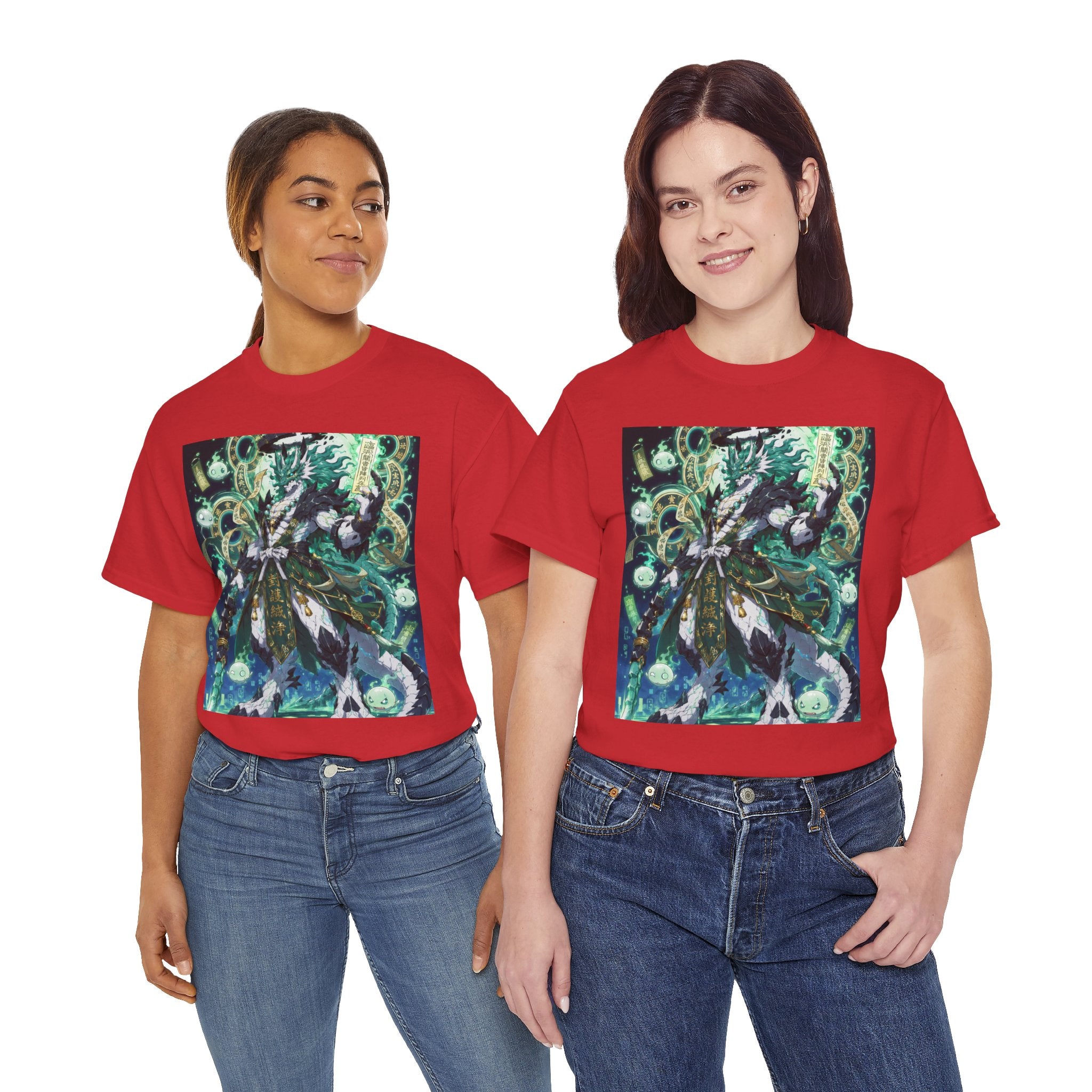 Mystic Forest Sorcerer T-Shirt | Fantasy Mage Illustration, Green Aura