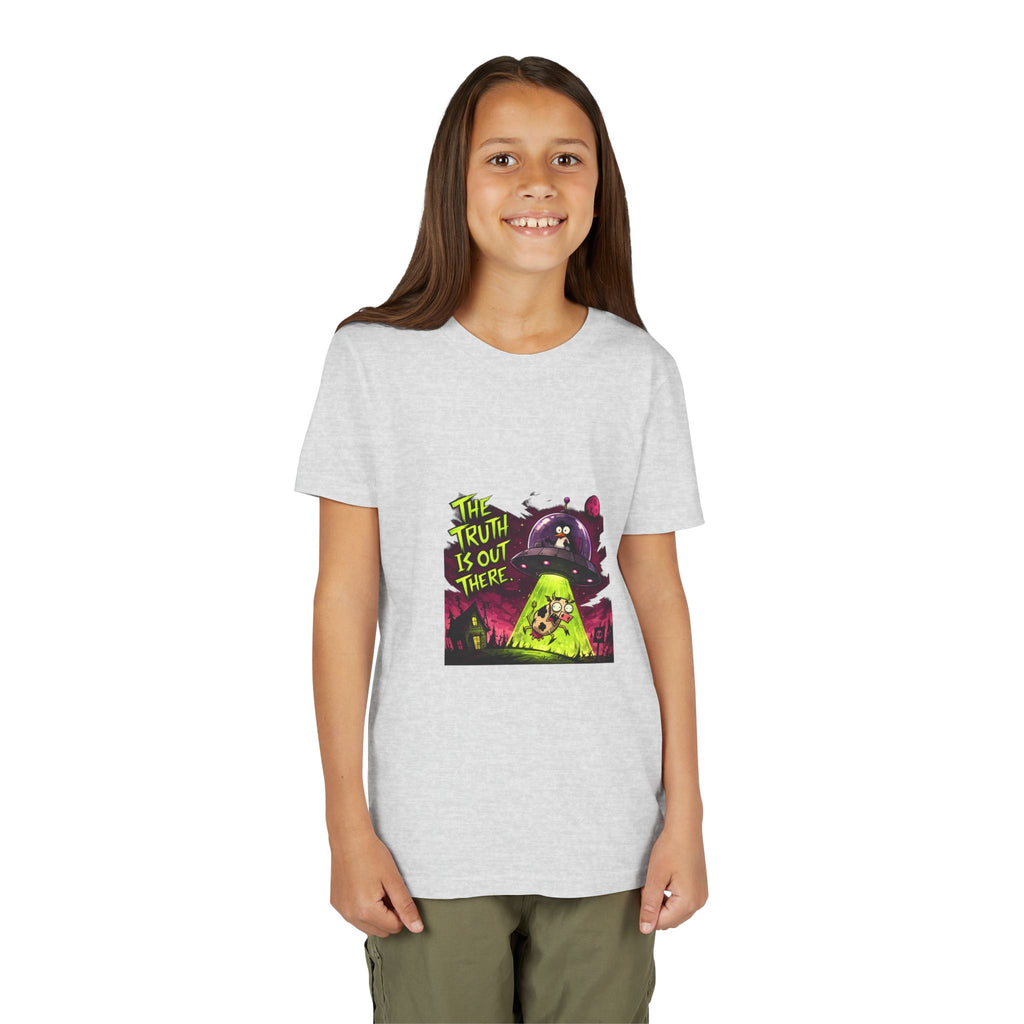 The Truth Is Out There Youth Tee | Alien UFO Graphic | Penguin | Cow