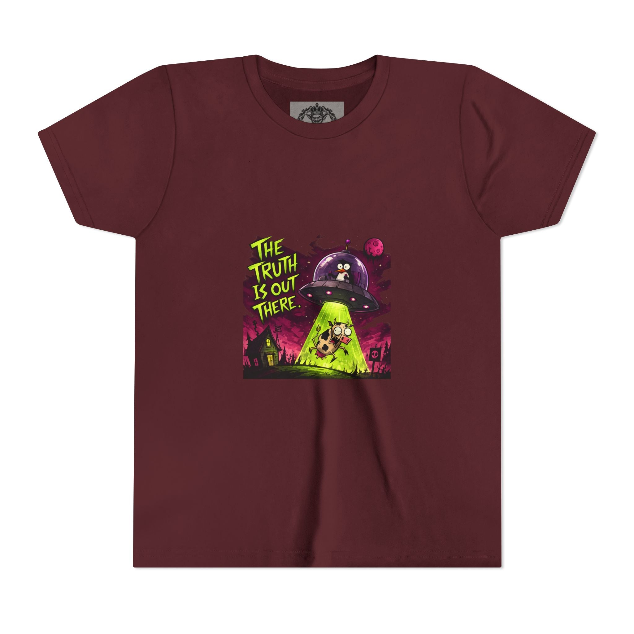 The Truth Is Out There Youth Tee | Alien UFO Graphic | Penguin | Cow