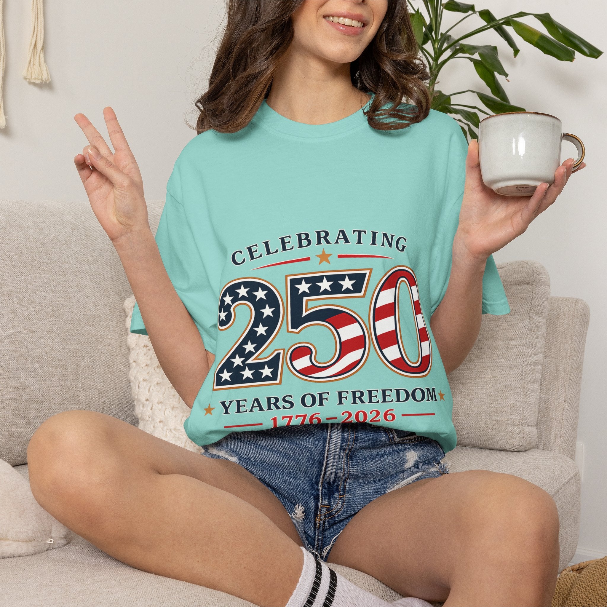250 Years of Freedom 1776-2026 T-shirt | American Flag Patriotic Tee