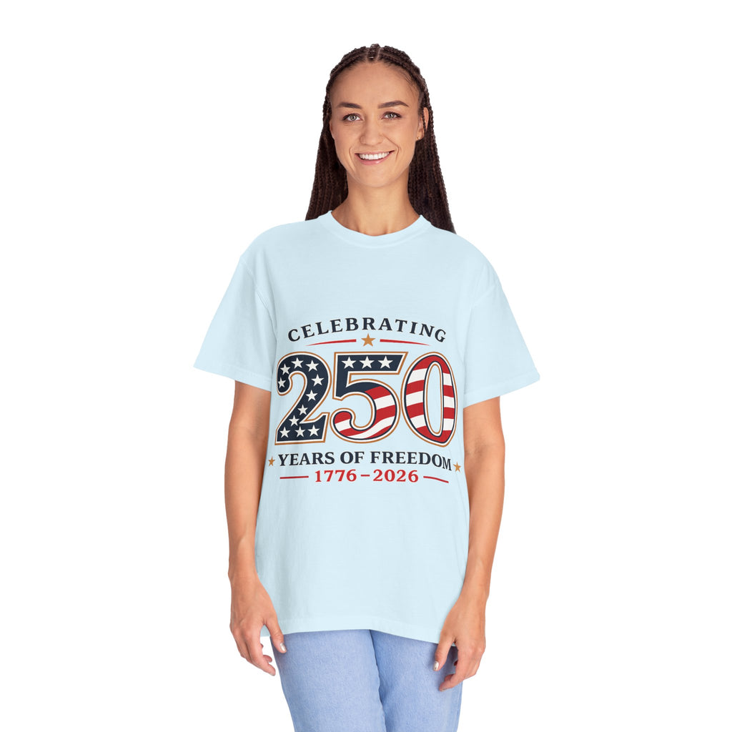 250 Years of Freedom 1776-2026 T-shirt | American Flag Patriotic Tee
