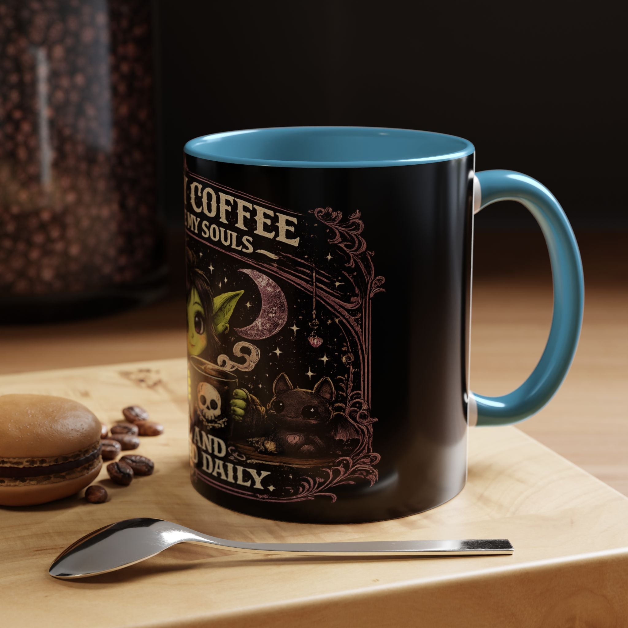 Like My Coffee Mug — "Like I Like My Souls: Dark and Consumed Daily" Goth Coffee Mug