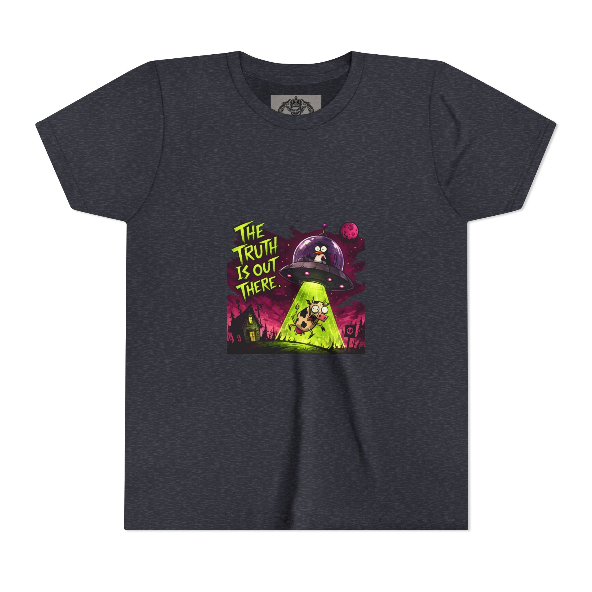 The Truth Is Out There Youth Tee | Alien UFO Graphic | Penguin | Cow