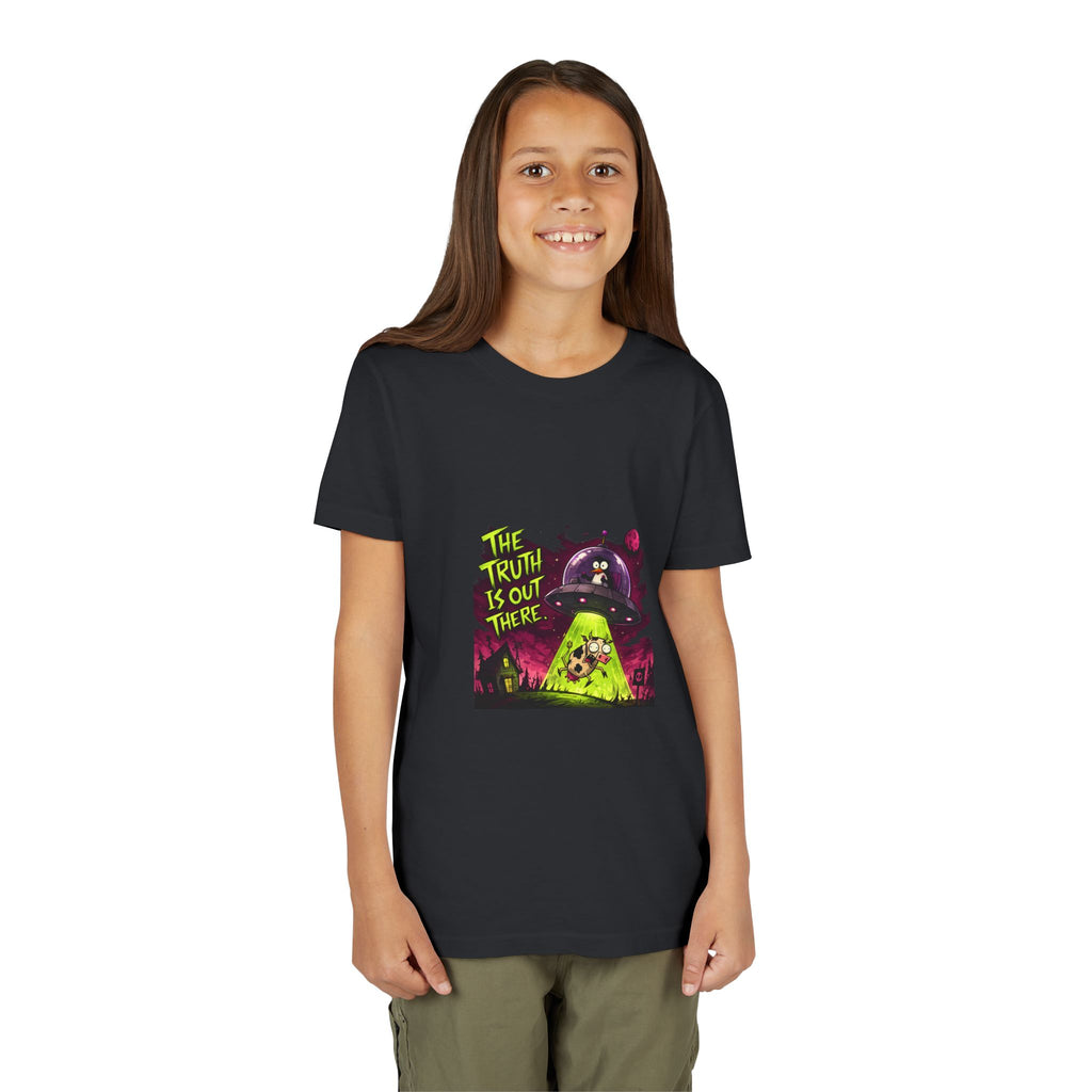 The Truth Is Out There Youth Tee | Alien UFO Graphic | Penguin | Cow