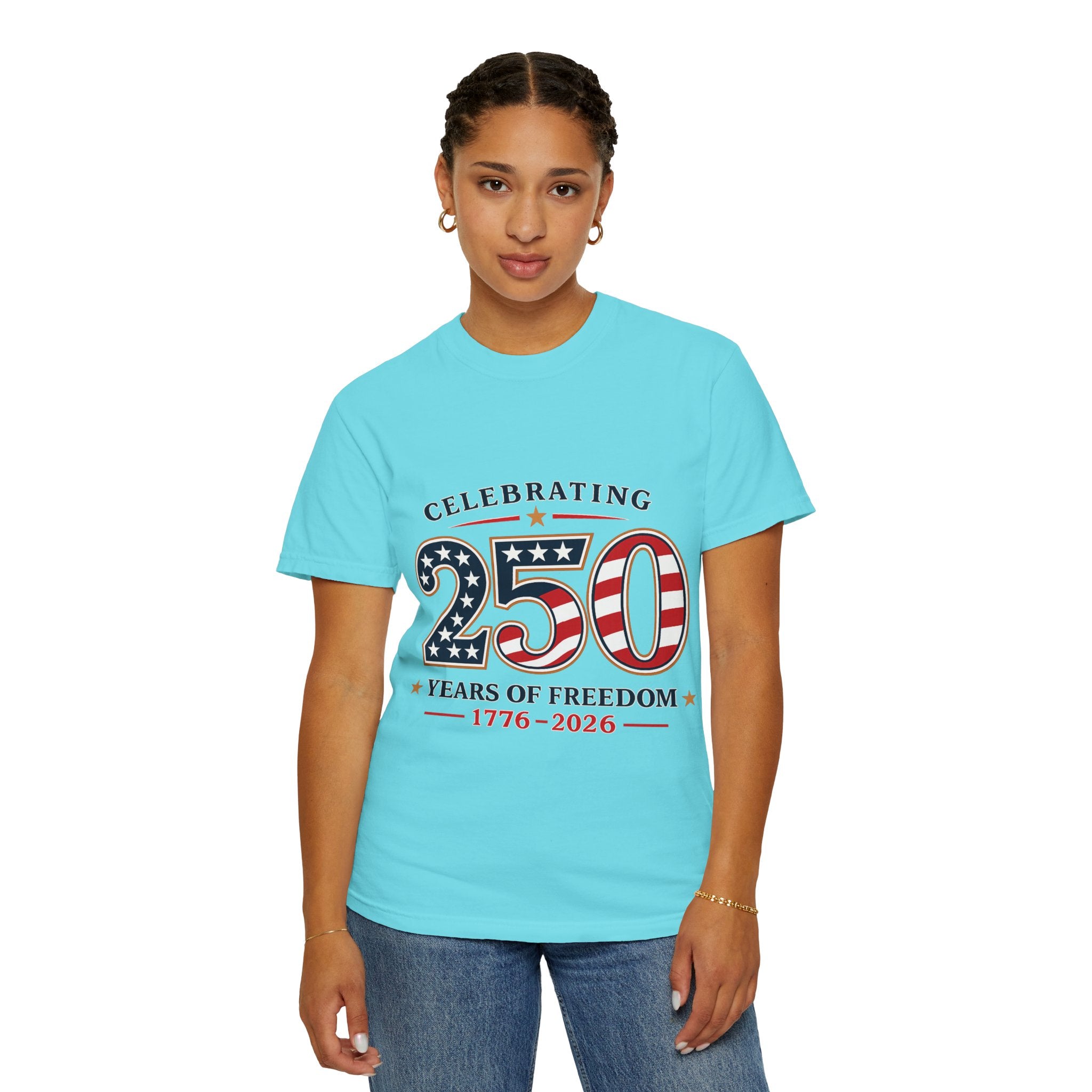 250 Years of Freedom 1776-2026 T-shirt | American Flag Patriotic Tee