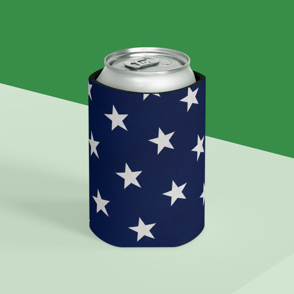American Flag Can Cooler - Patriotic Red White Blue Star & Stripe Koozie