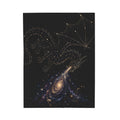 Galaxy Dragon Plush Blanket — Starry Constellation Velveteen Throw
