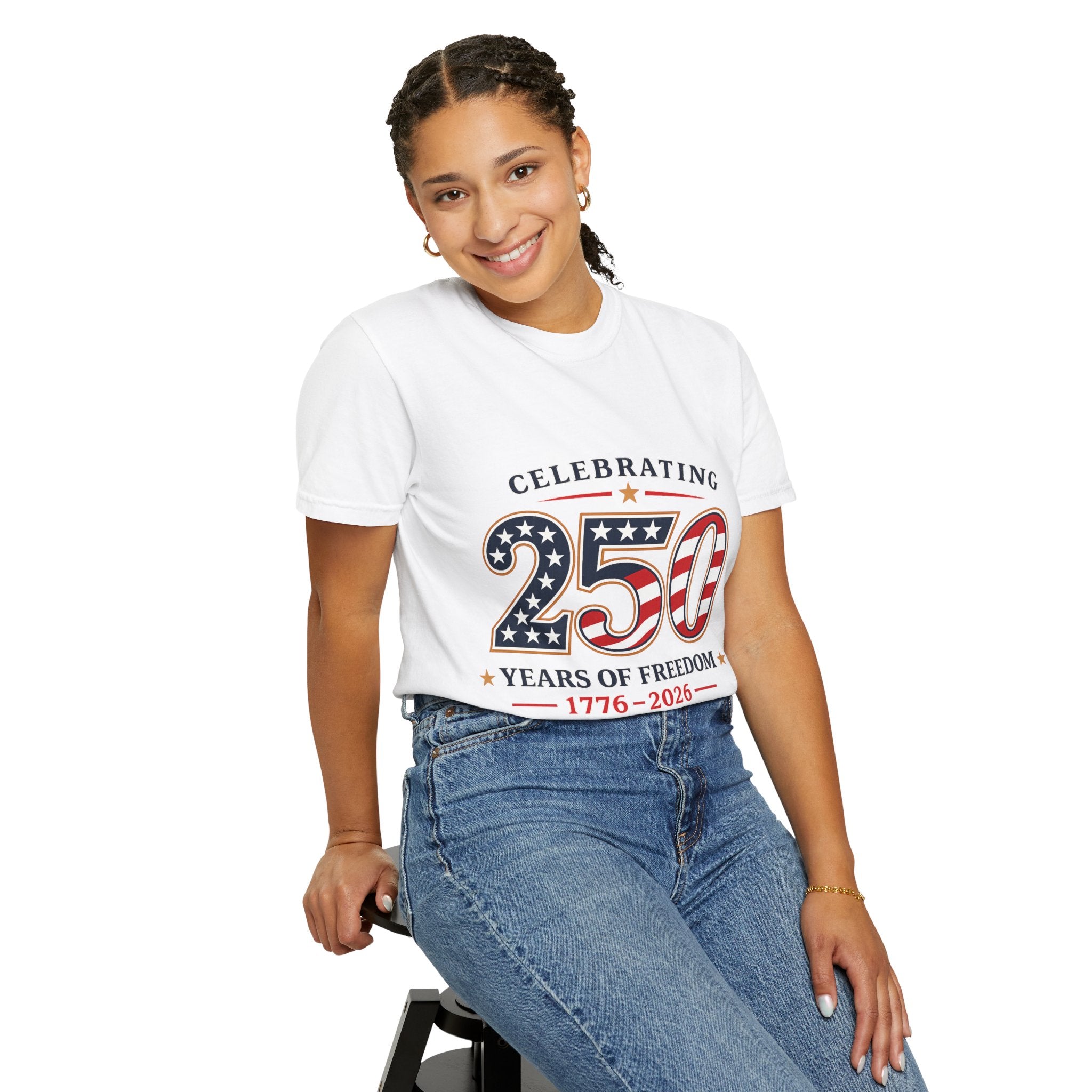 250 Years of Freedom 1776-2026 T-shirt | American Flag Patriotic Tee