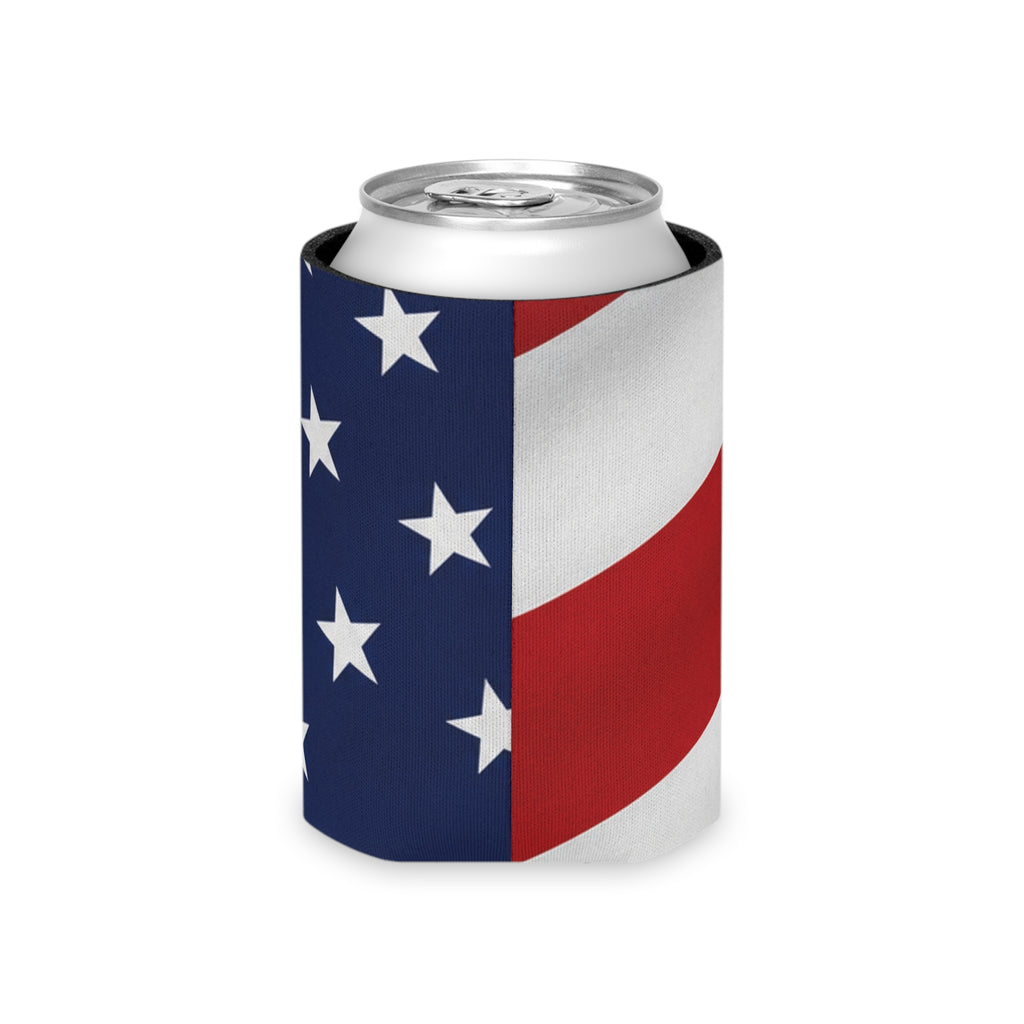 American Flag Can Cooler - Patriotic Red White Blue Star & Stripe Koozie