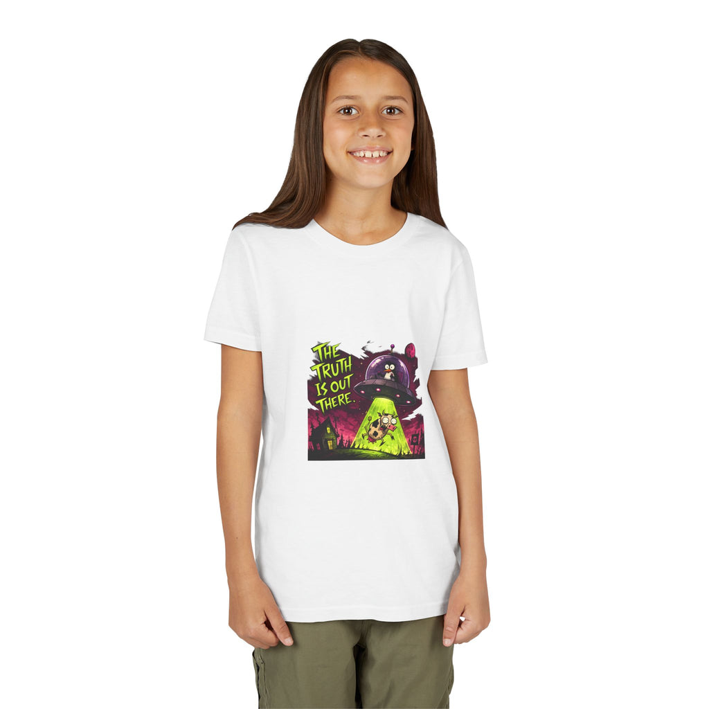 The Truth Is Out There Youth Tee | Alien UFO Graphic | Penguin | Cow