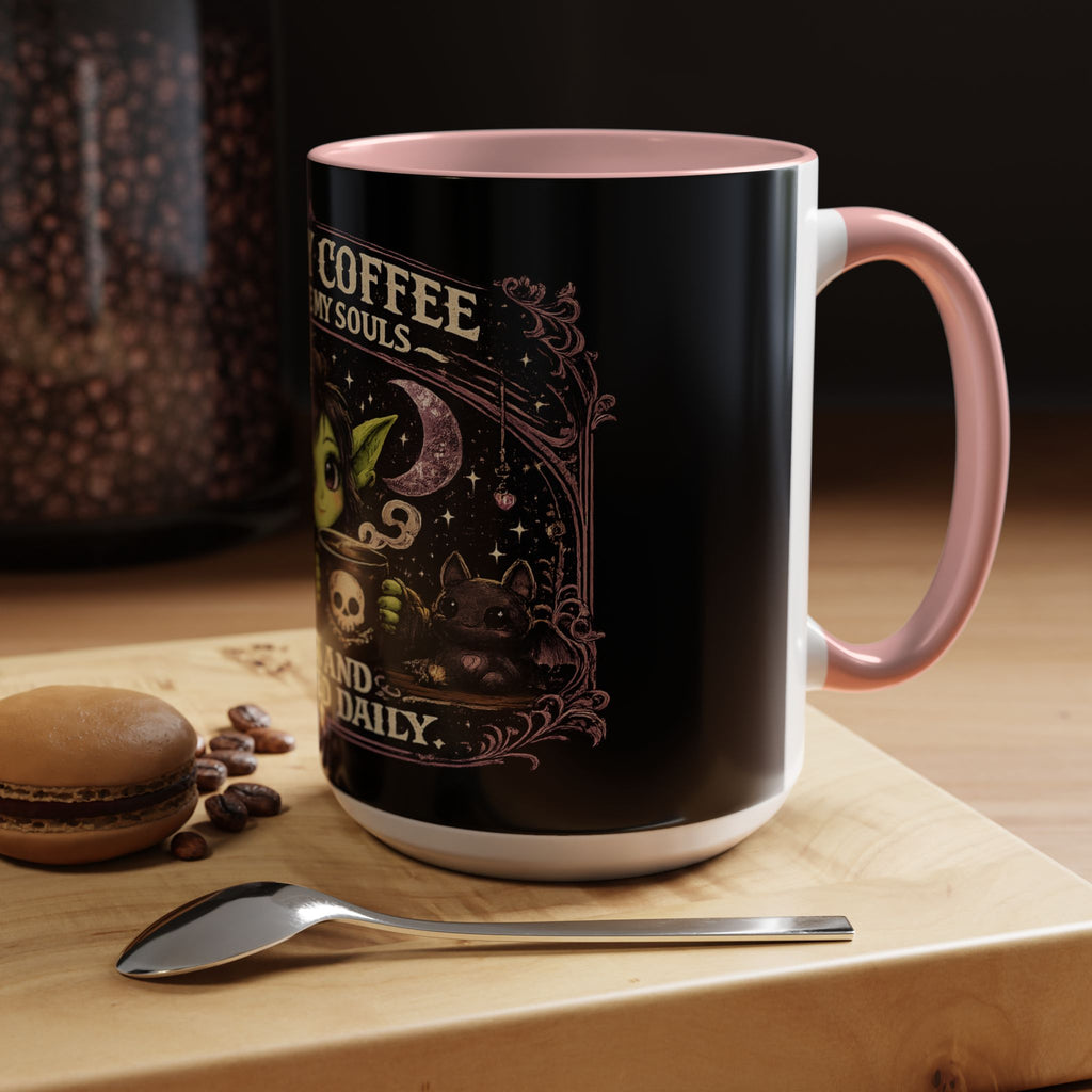 Like My Coffee Mug — "Like I Like My Souls: Dark and Consumed Daily" Goth Coffee Mug
