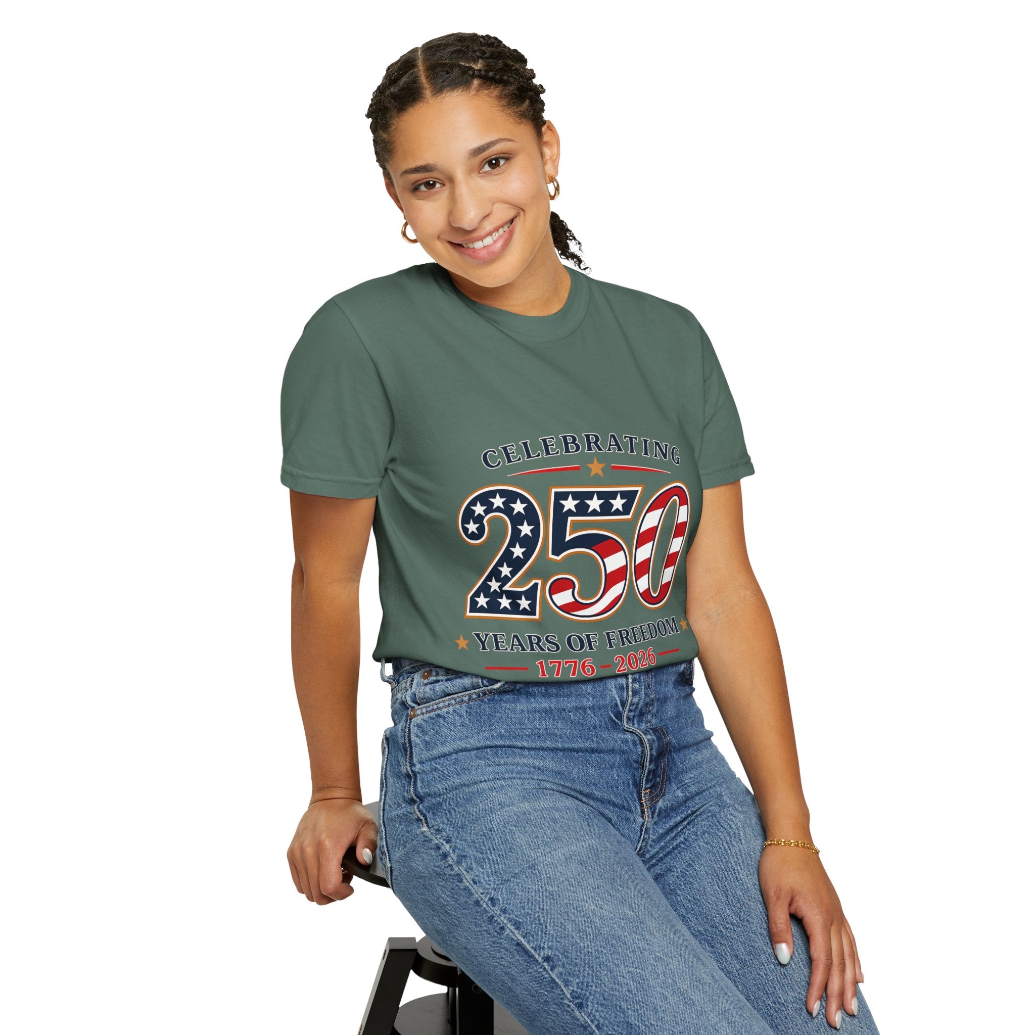 250 Years of Freedom 1776-2026 T-shirt | American Flag Patriotic Tee