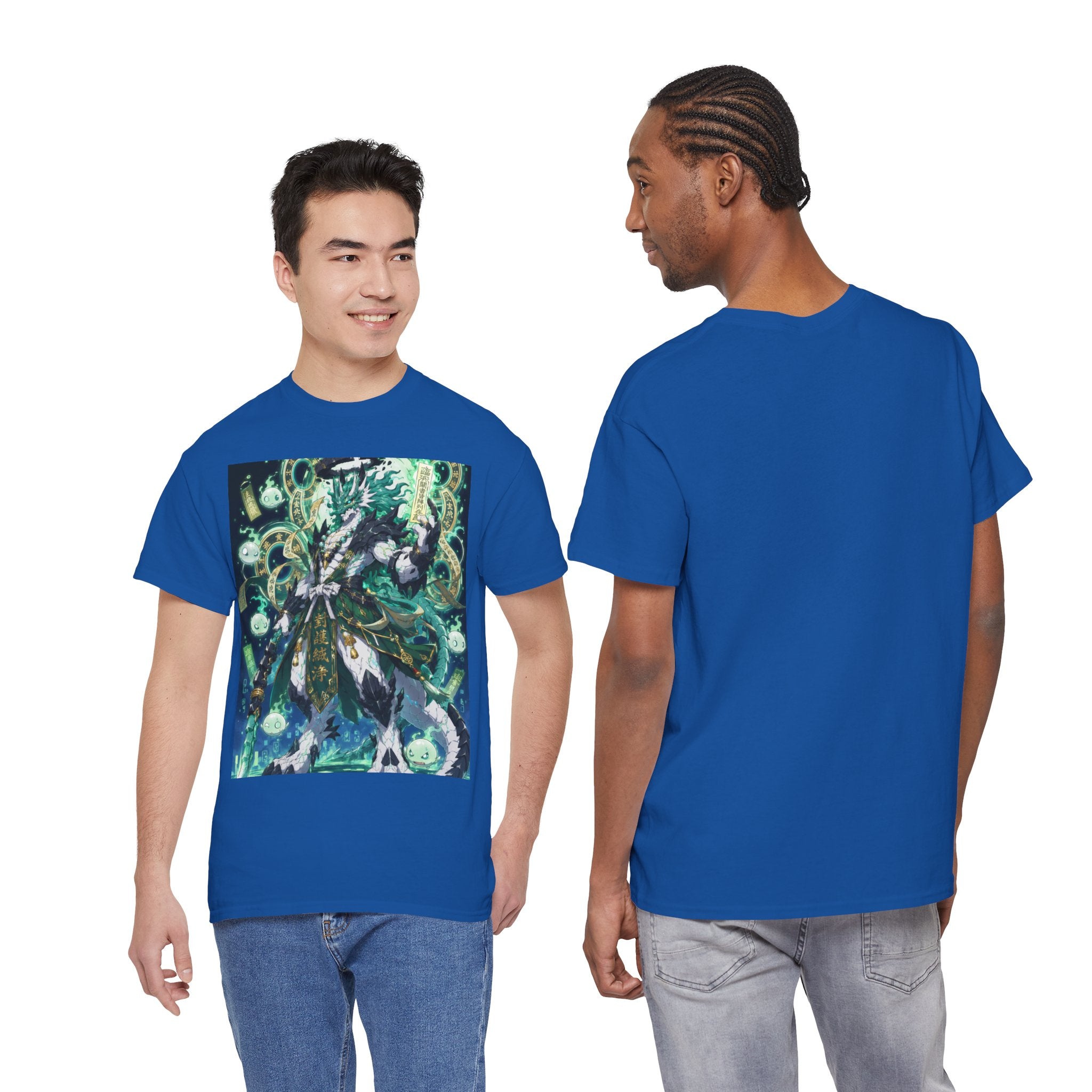 Mystic Forest Sorcerer T-Shirt | Fantasy Mage Illustration, Green Aura