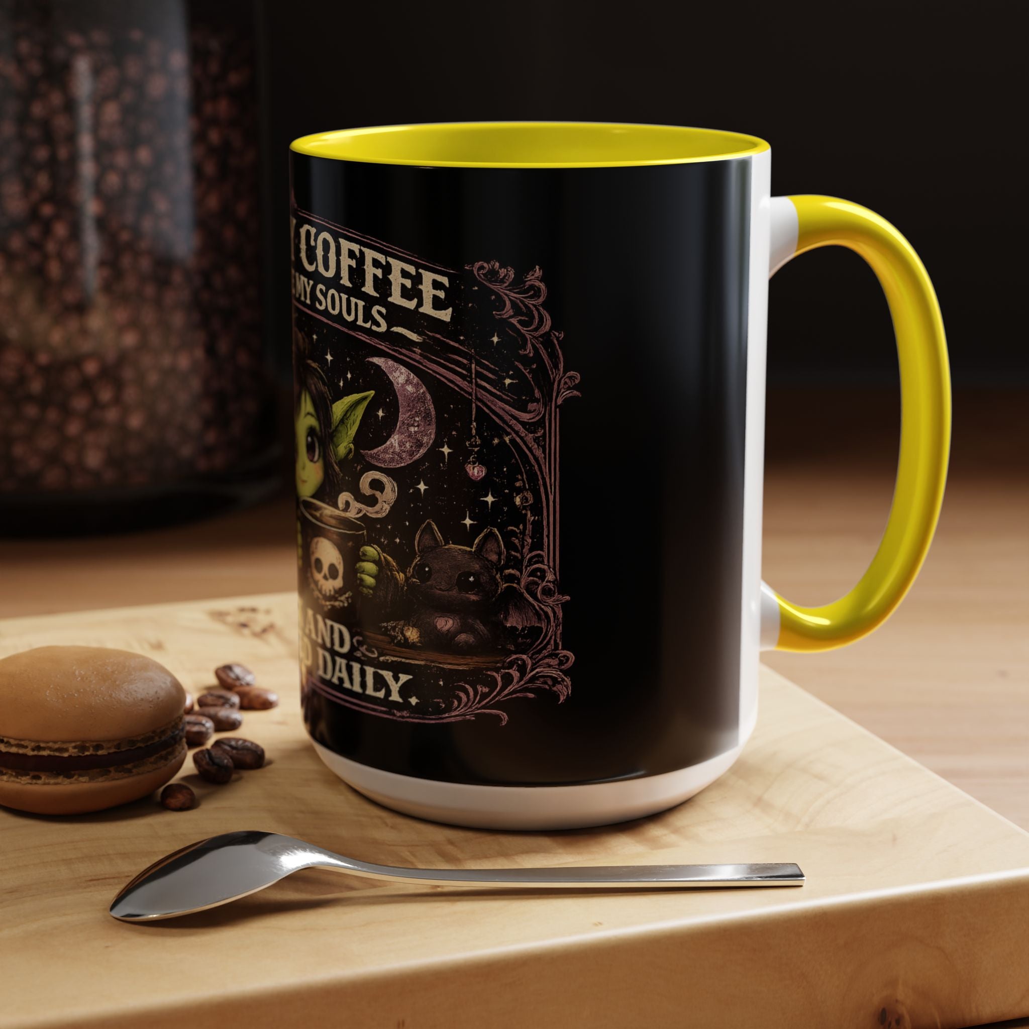 Like My Coffee Mug — "Like I Like My Souls: Dark and Consumed Daily" Goth Coffee Mug