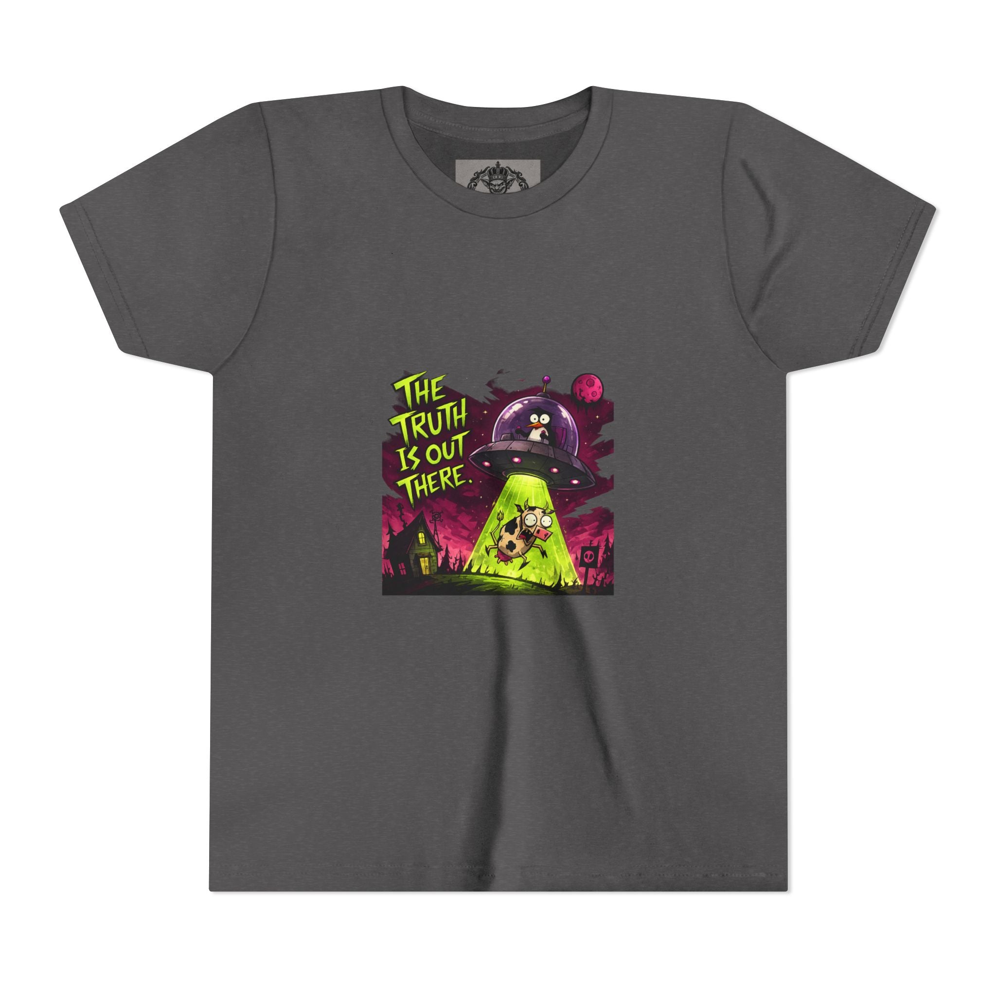 The Truth Is Out There Youth Tee | Alien UFO Graphic | Penguin | Cow