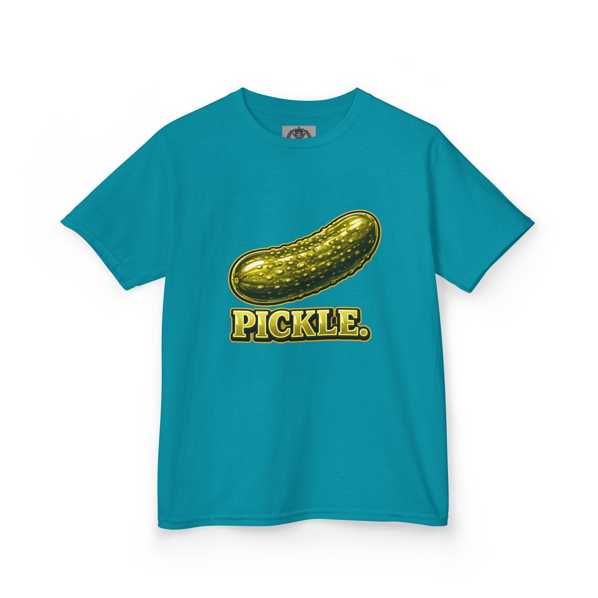 Kids' Pickle Graphic Tee – 'PICKLE.' Vintage Cartoon Pickle Shirt for Children