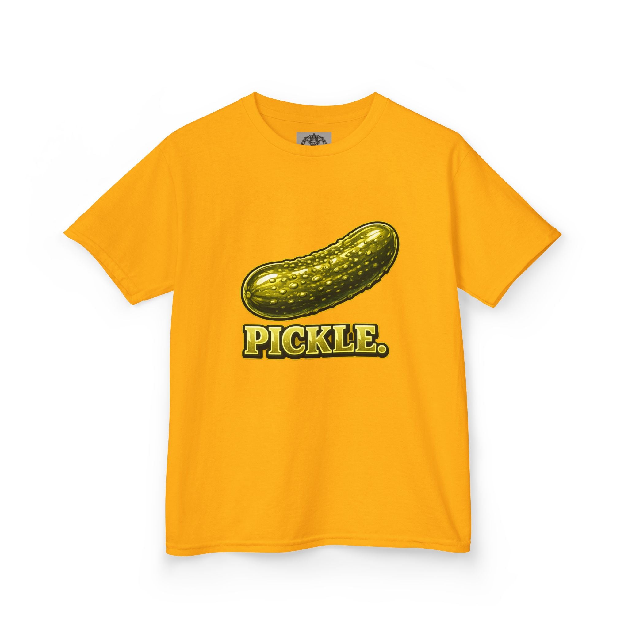 Kids' Pickle Graphic Tee – 'PICKLE.' Vintage Cartoon Pickle Shirt for Children