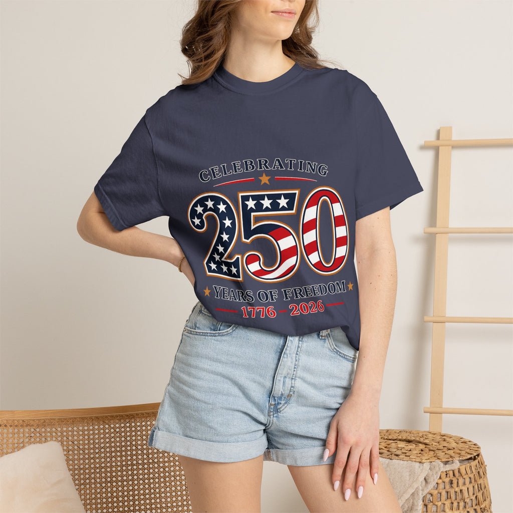 250 Years of Freedom 1776-2026 T-shirt | American Flag Patriotic Tee