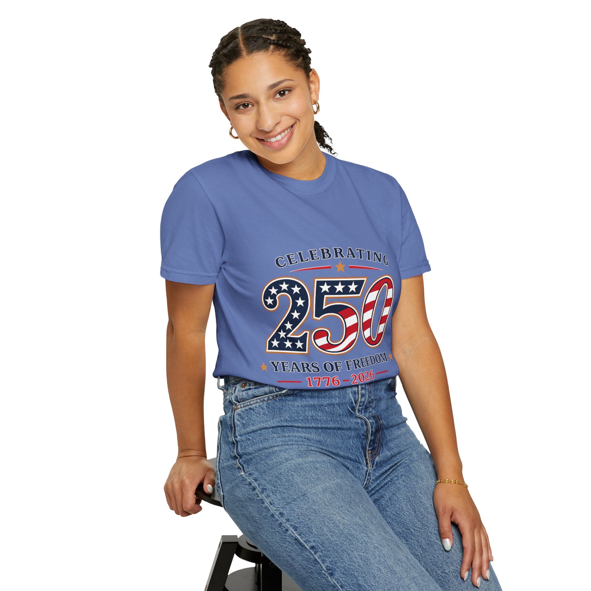 250 Years of Freedom 1776-2026 T-shirt | American Flag Patriotic Tee