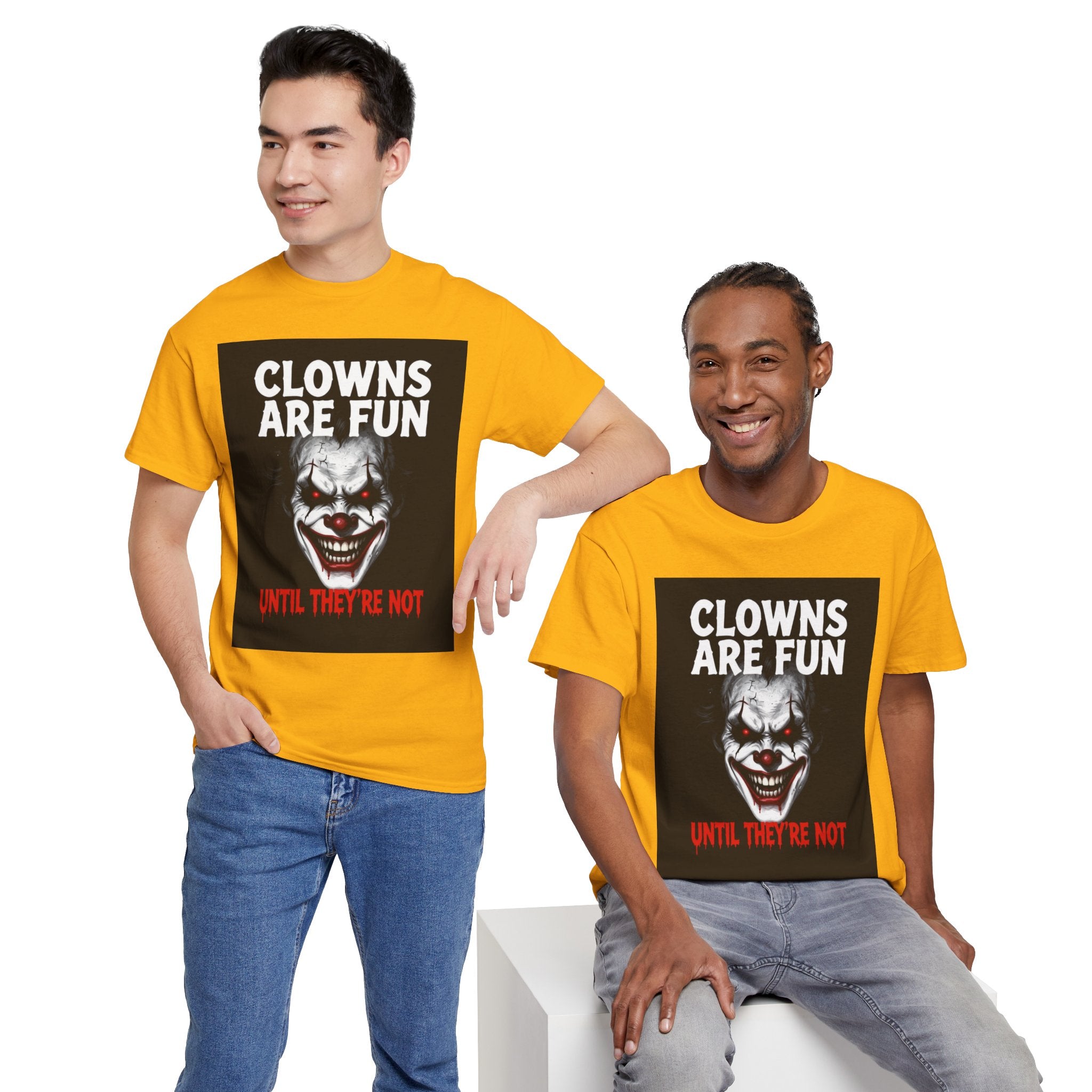 Creepy Clown T-Shirt — "Clowns Are Fun Until They're Not" Horror Tee