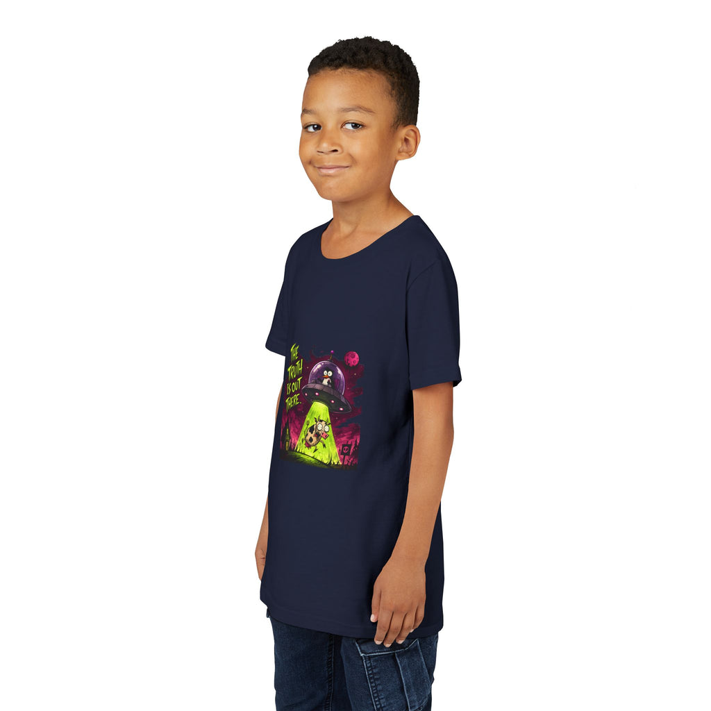 The Truth Is Out There Youth Tee | Alien UFO Graphic | Penguin | Cow