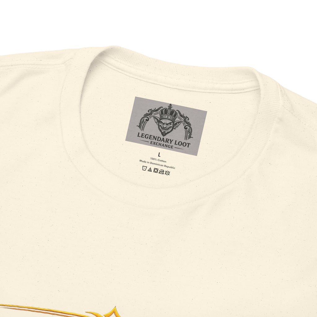 Critically Awesome Dad T‑Shirt – Gold D20 Gaming Father Tee (Father’s Day, Gamer Dad Gift)