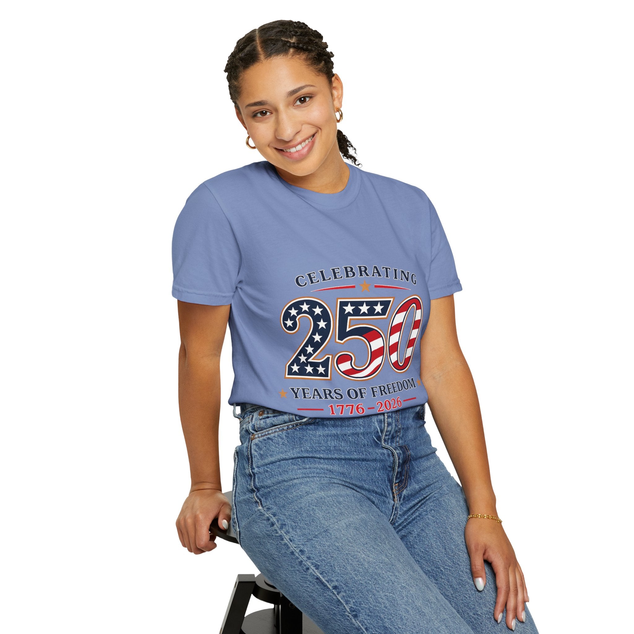 250 Years of Freedom 1776-2026 T-shirt | American Flag Patriotic Tee