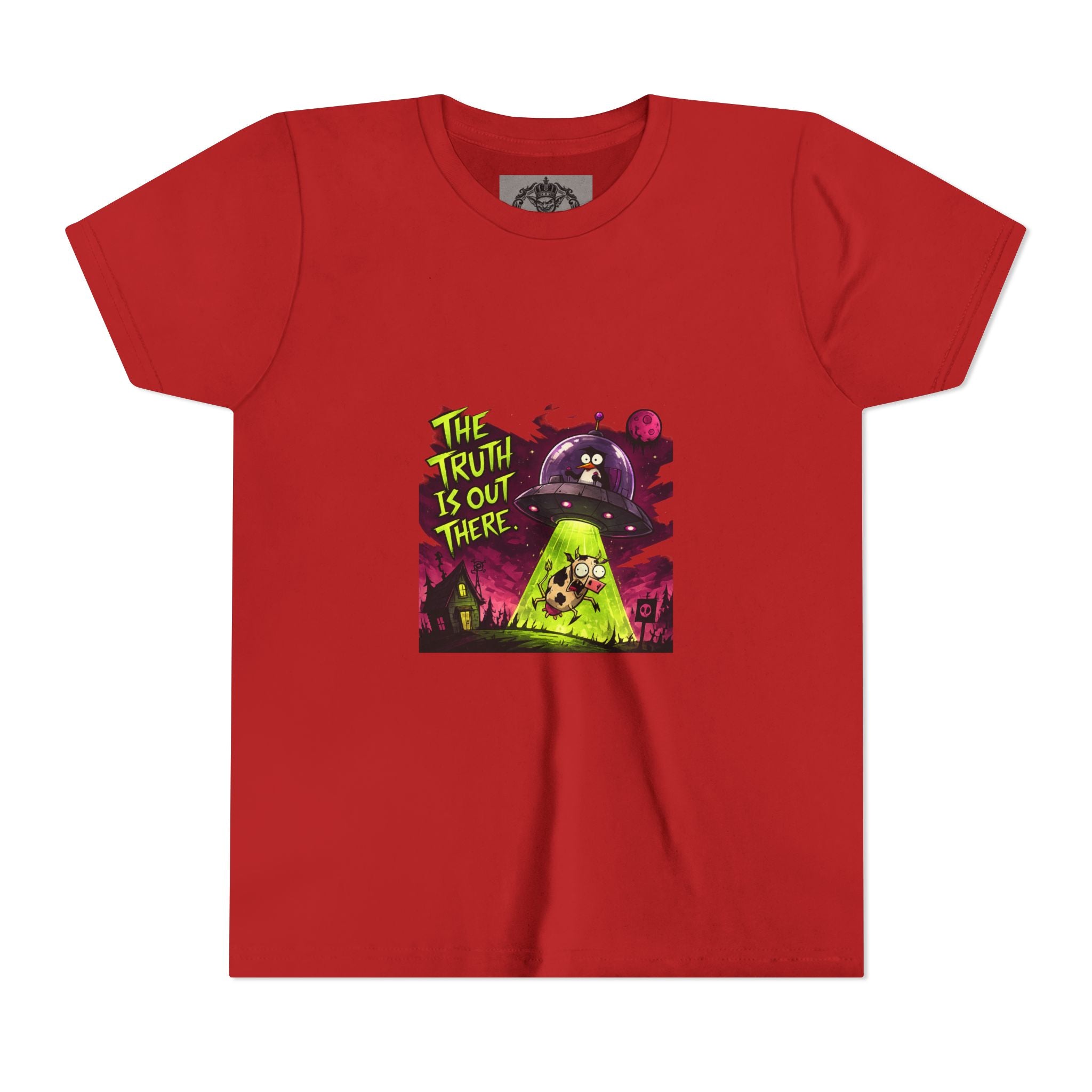 The Truth Is Out There Youth Tee | Alien UFO Graphic | Penguin | Cow