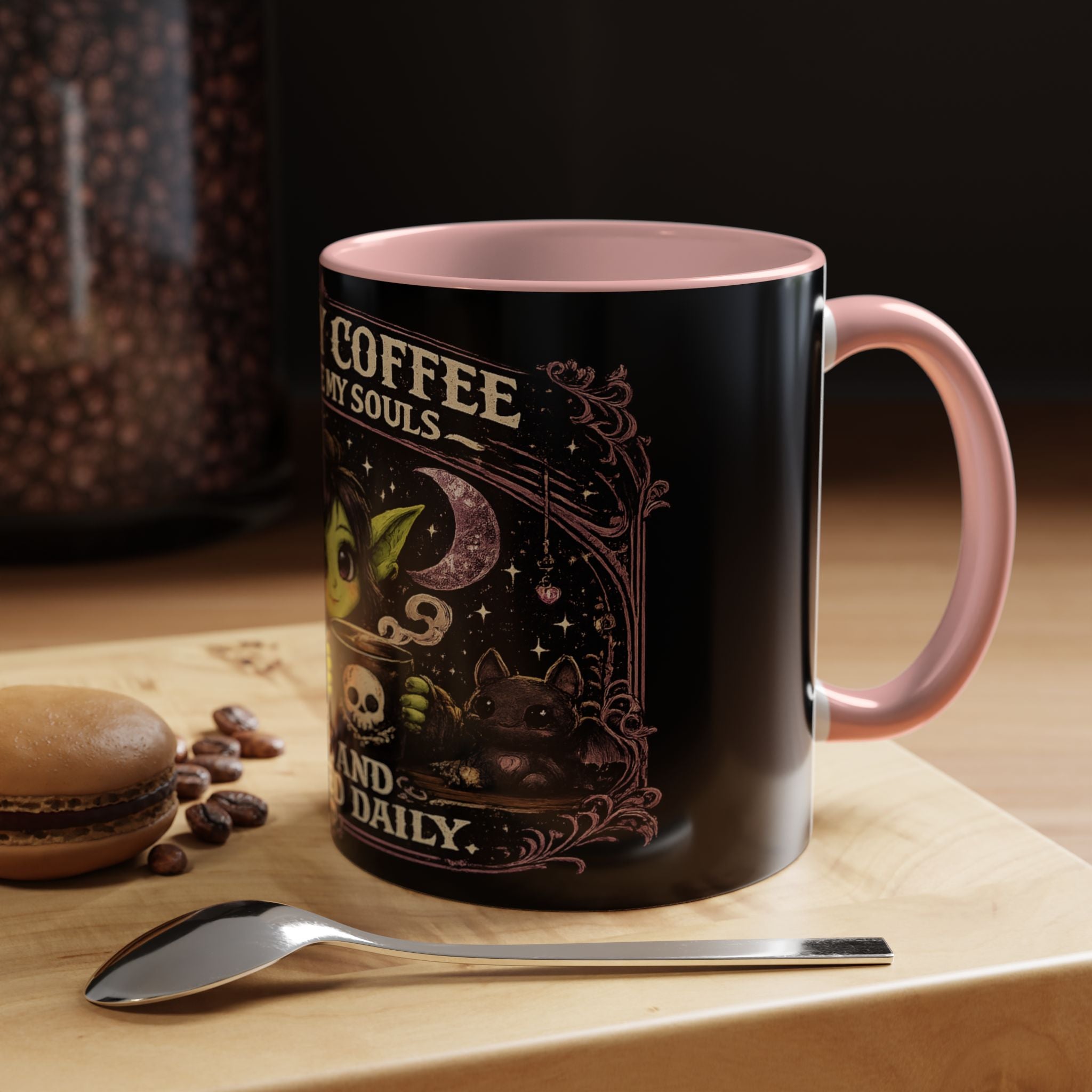 Like My Coffee Mug — "Like I Like My Souls: Dark and Consumed Daily" Goth Coffee Mug