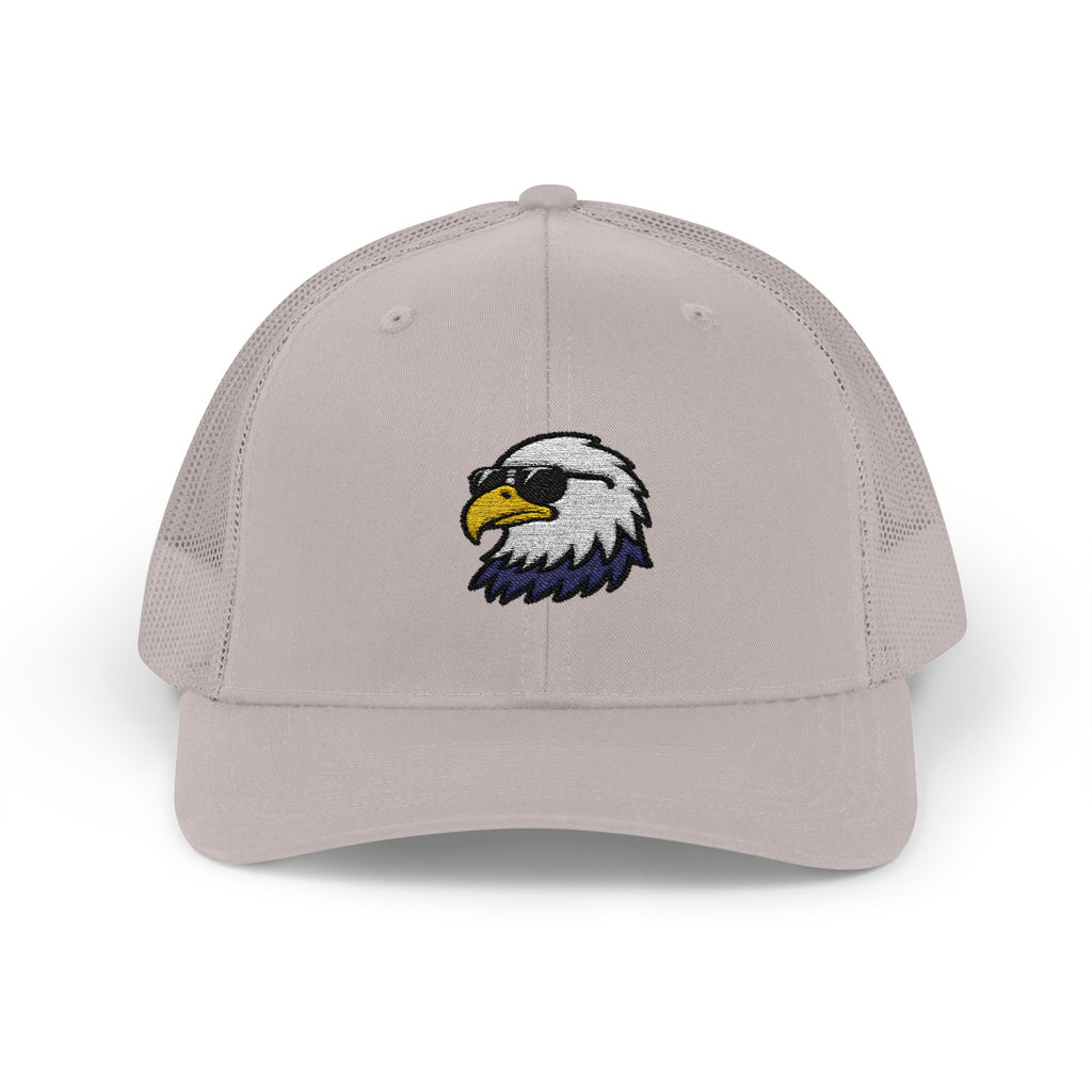 Eagle Head Embroidered Snapback Trucker Cap — Patriotic Mesh Baseball Hat