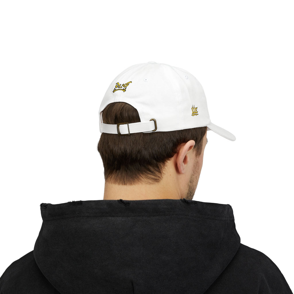 Golden Griffin Embroidered Cap | White Classic Dad Cap