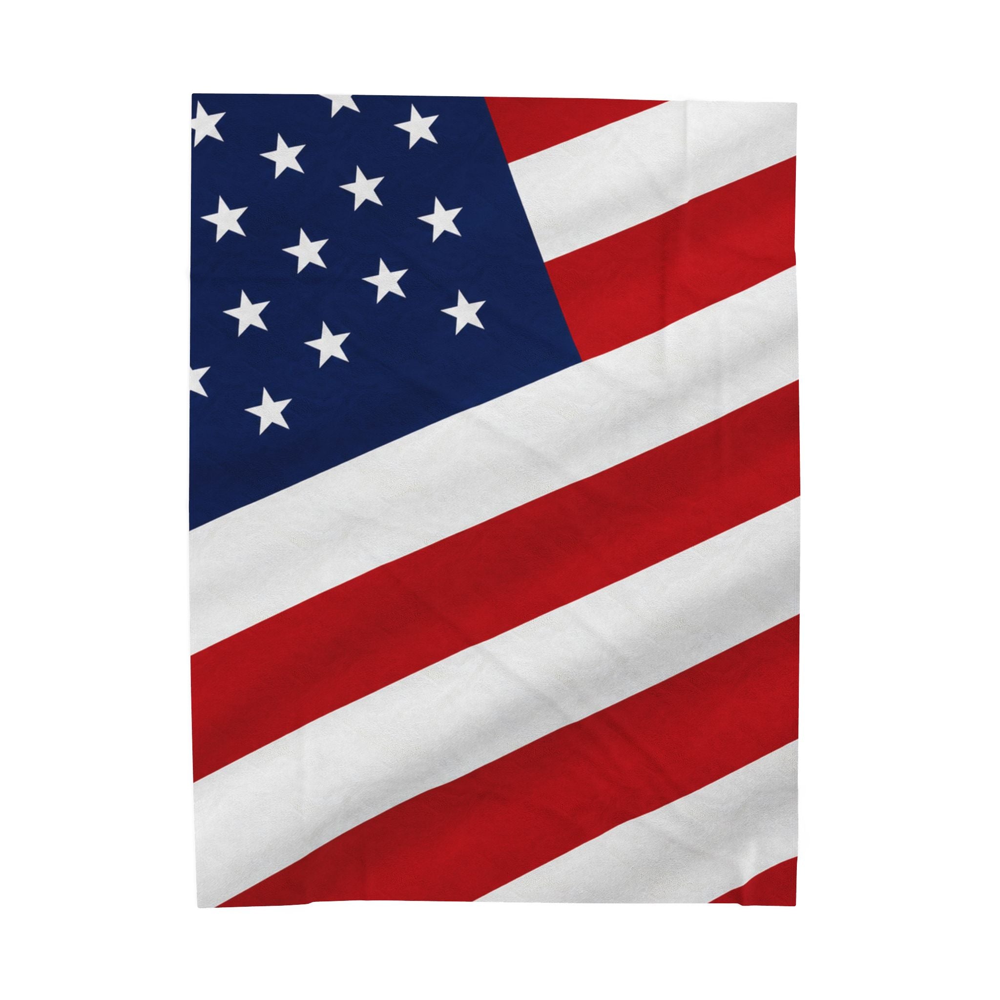 American Flag Velveteen Plush Blanket | USA Stars Stripes Throw