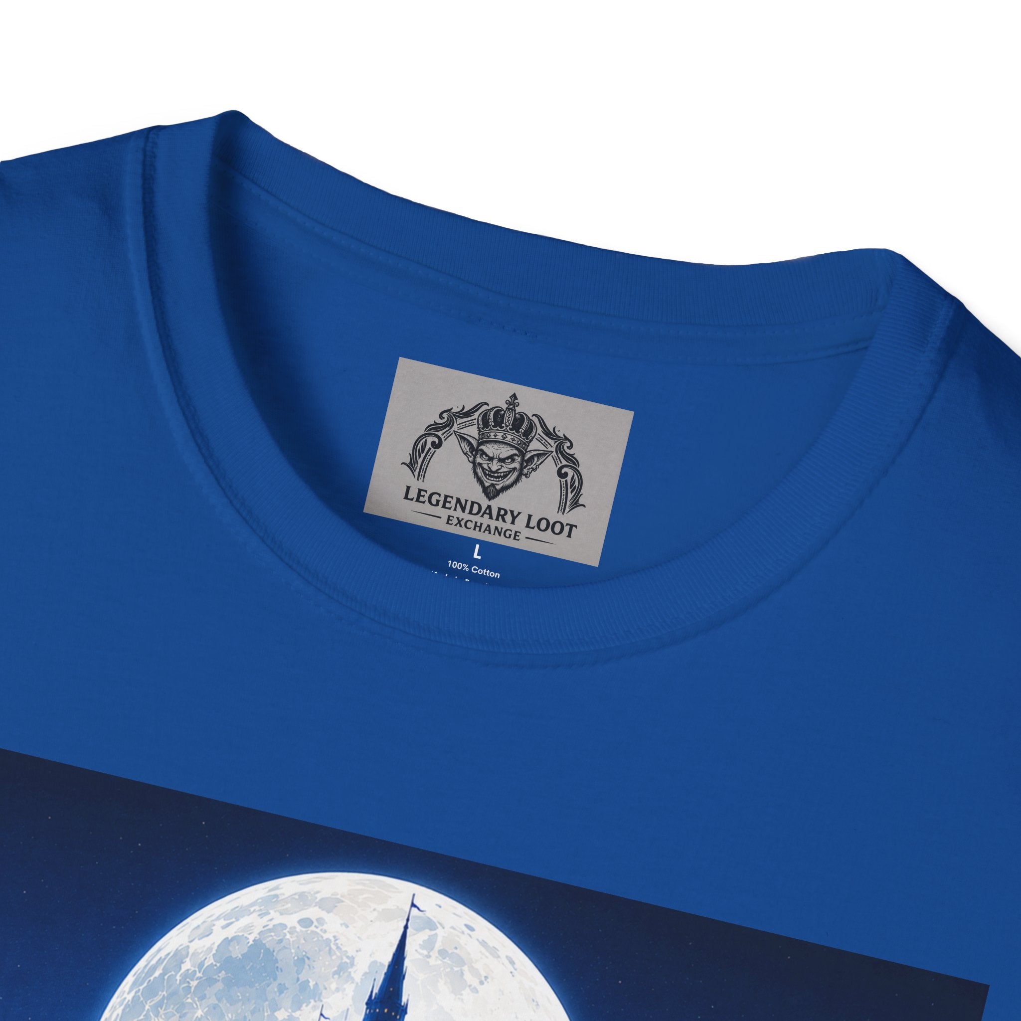 Best Dad Fantasy Castle T-Shirt | Father and Child Silhouette, Moonlit Adventure