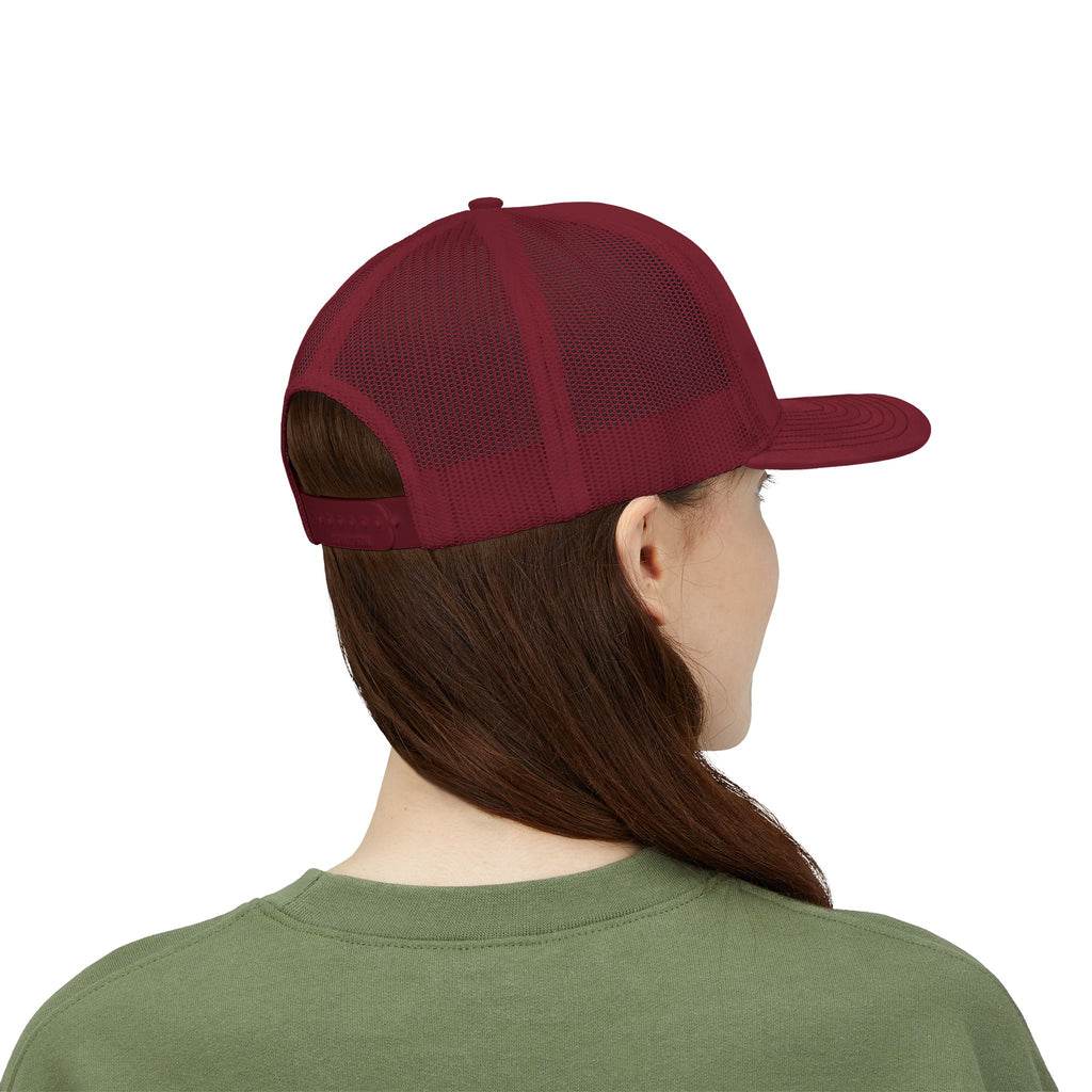 Eagle Head Embroidered Snapback Trucker Cap — Patriotic Mesh Baseball Hat